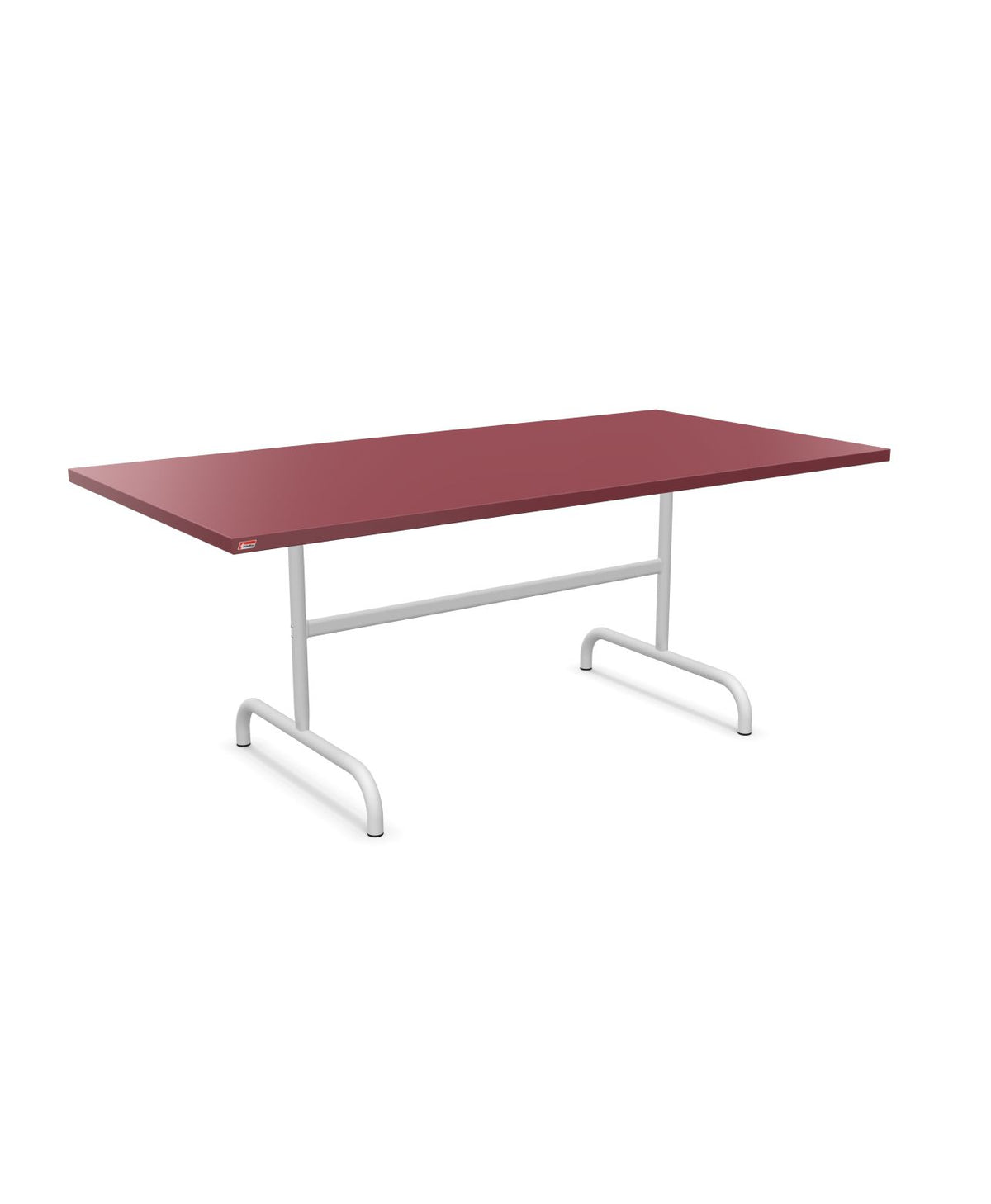 Schaffner Säntis Table repas rabattable 180x90cm Bordeaux 38 Blanc 90
