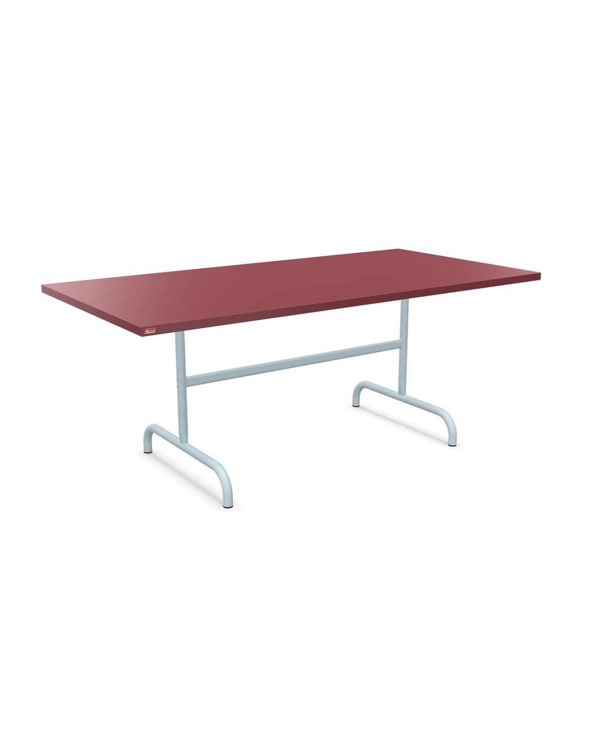 Schaffner Säntis Table repas rabattable 180x90cm Bordeaux 38 Bleu Pastel 51