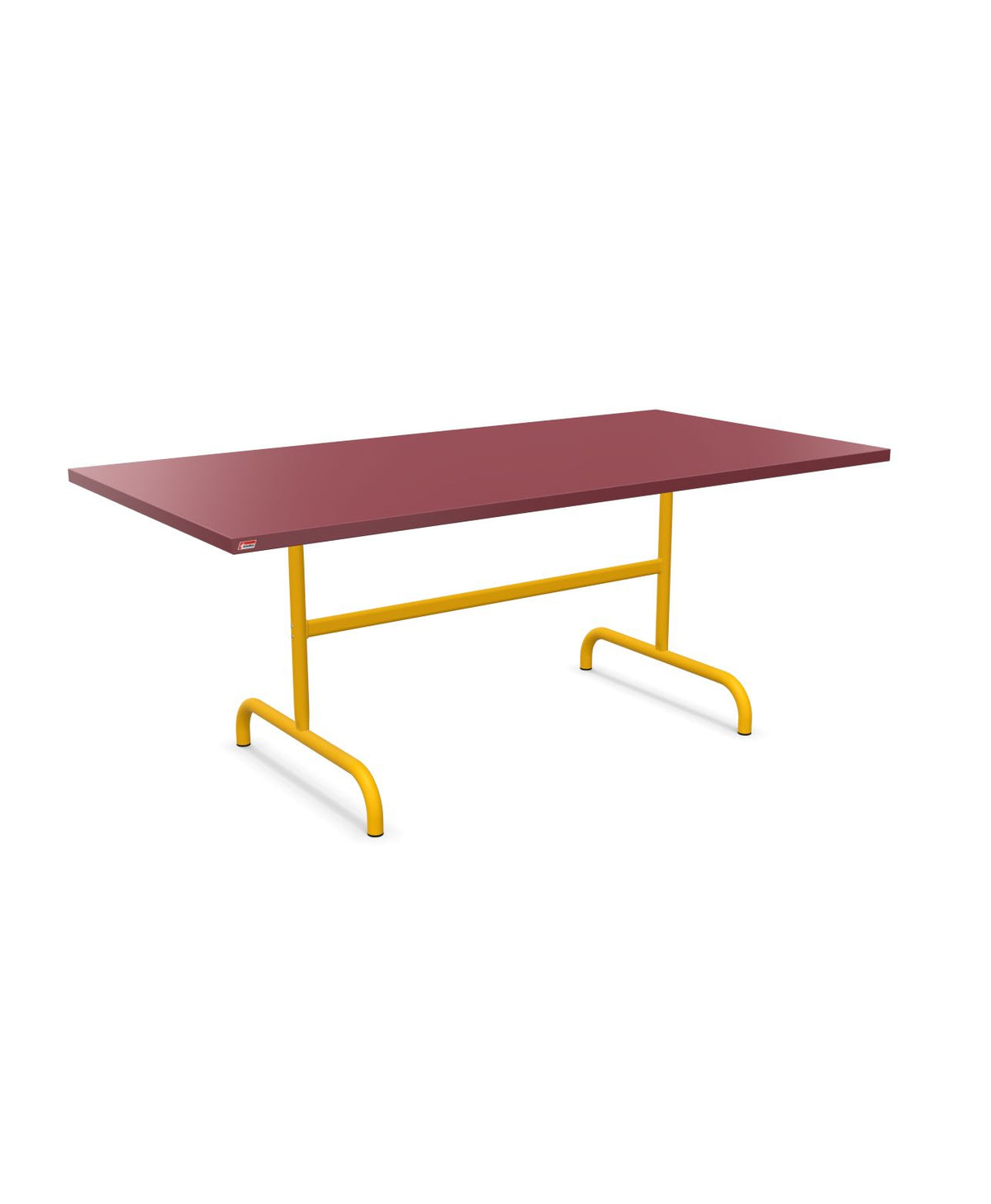 Schaffner Säntis Table repas rabattable 180x90cm Bordeaux 38 Jaune 11