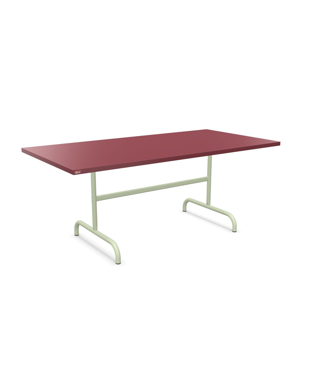 Schaffner Säntis Table repas rabattable 180x90cm Bordeaux 38 Vert Pastel 64