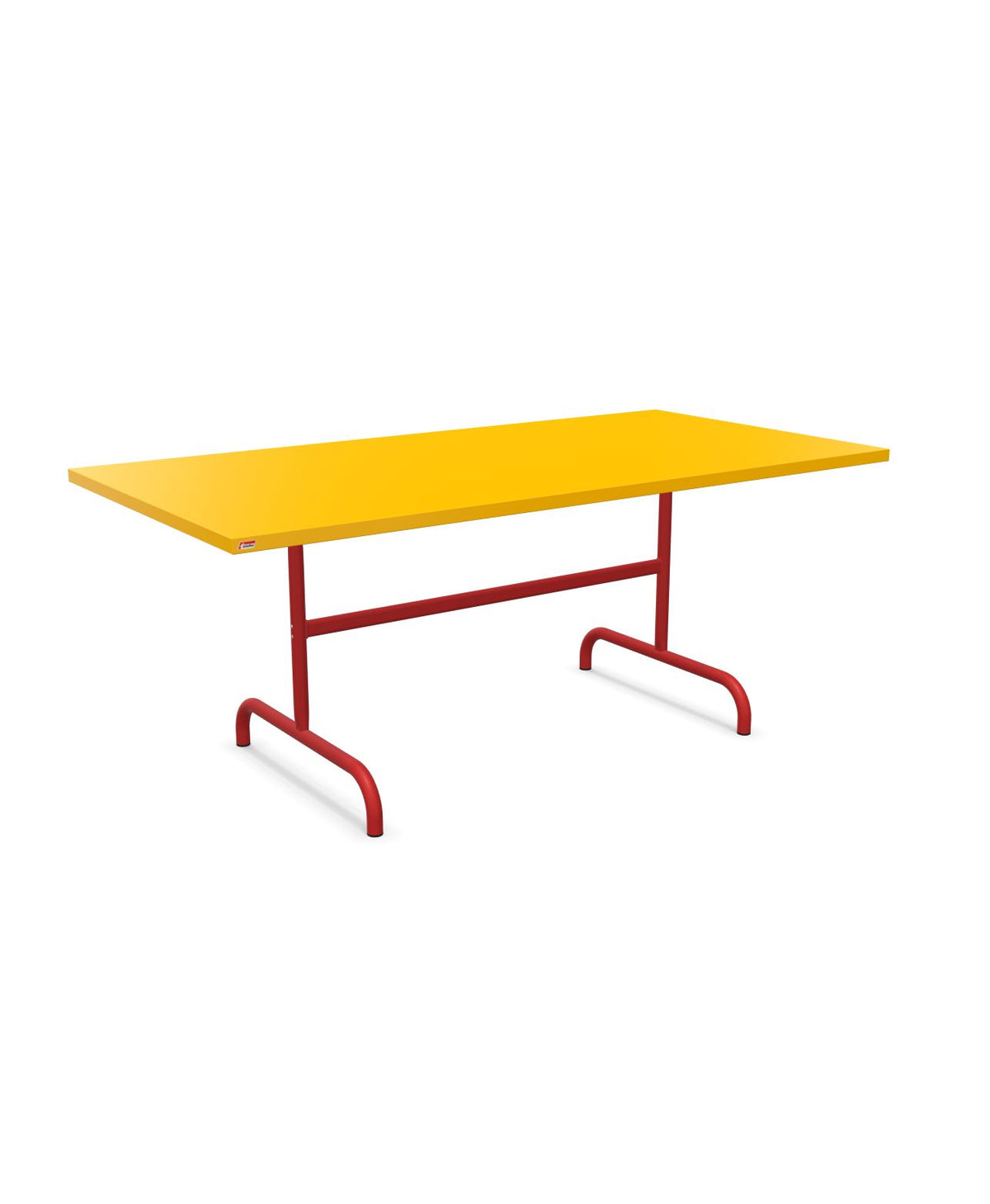 Schaffner Säntis Table repas rabattable 180x90cm Jaune 11 Rouge 30