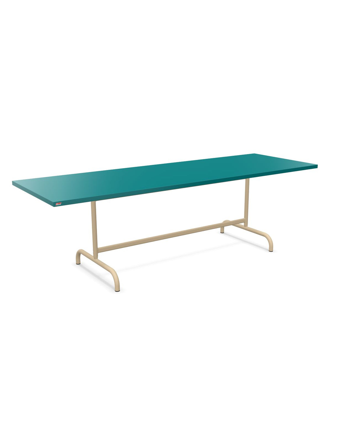 Schaffner Säntis Table repas rabattable 240x80cm Bleu Kali 56 Marron Pastel 83