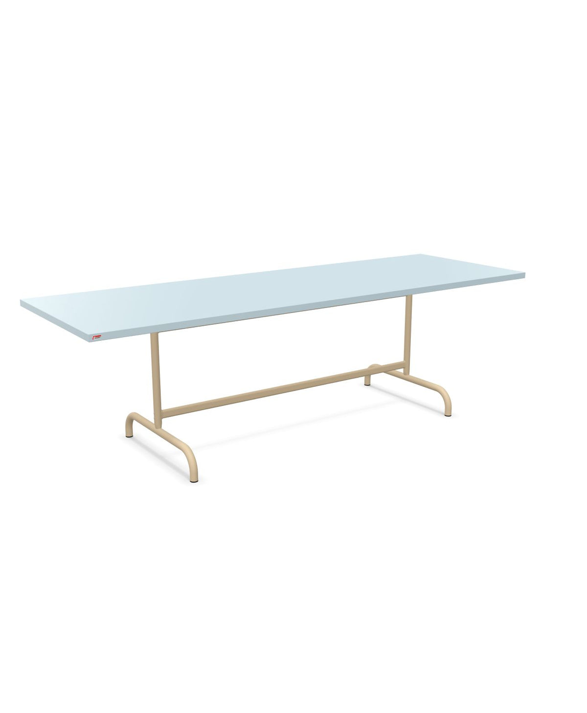Schaffner Säntis Table repas rabattable 240x80cm Bleu Pastel 51 Marron Pastel 83