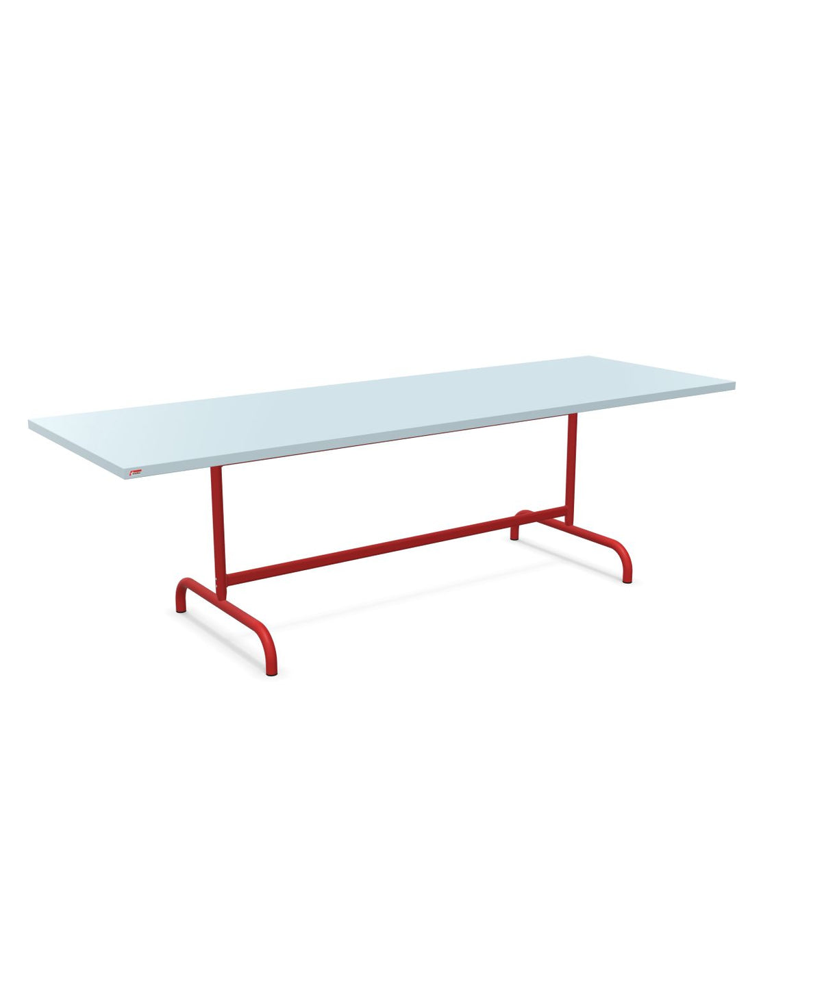 Schaffner Säntis Table repas rabattable 240x80cm Bleu Pastel 51 Rouge 30