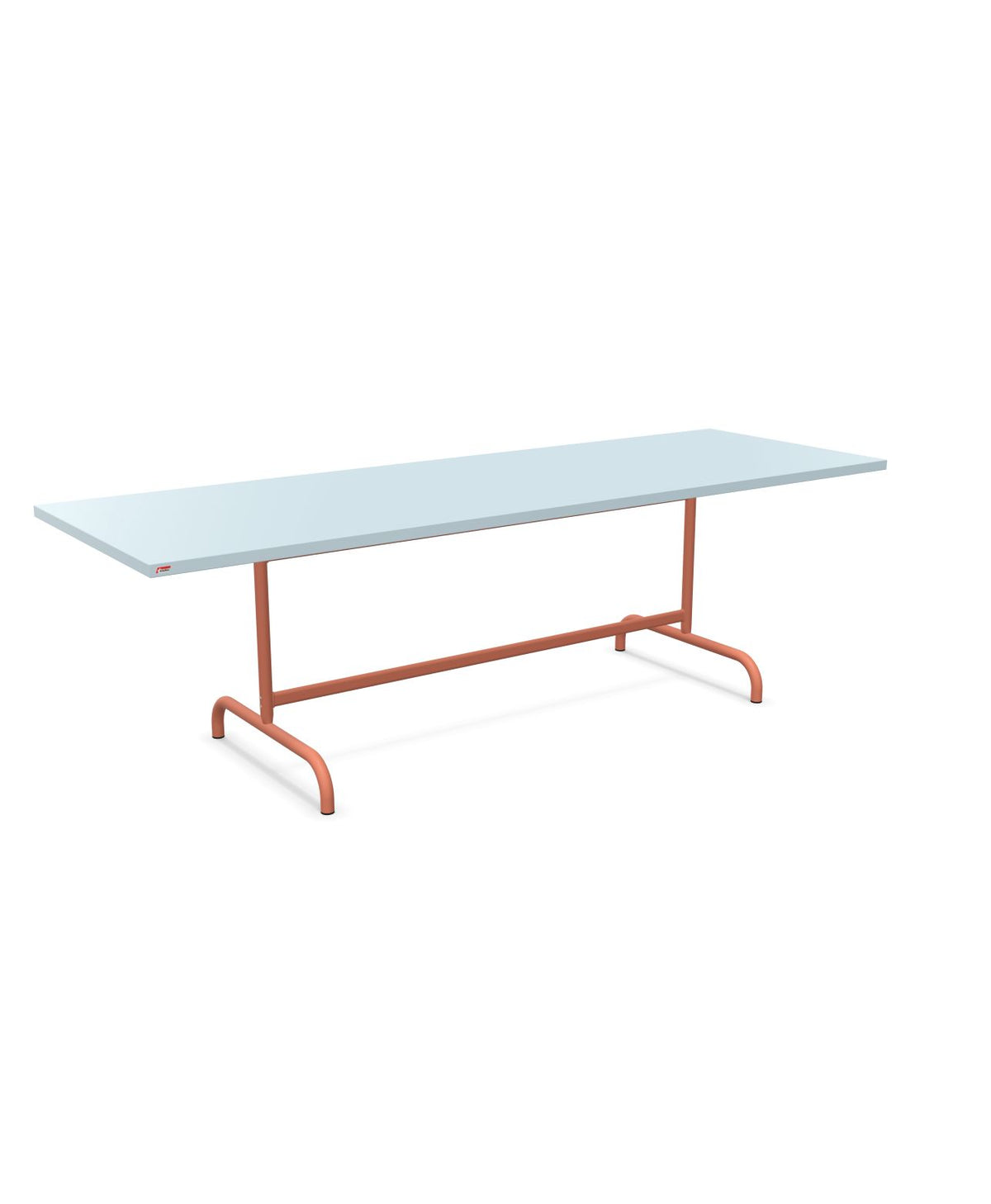 Schaffner Säntis Table repas rabattable 240x80cm Bleu Pastel 51 Terracotta 84