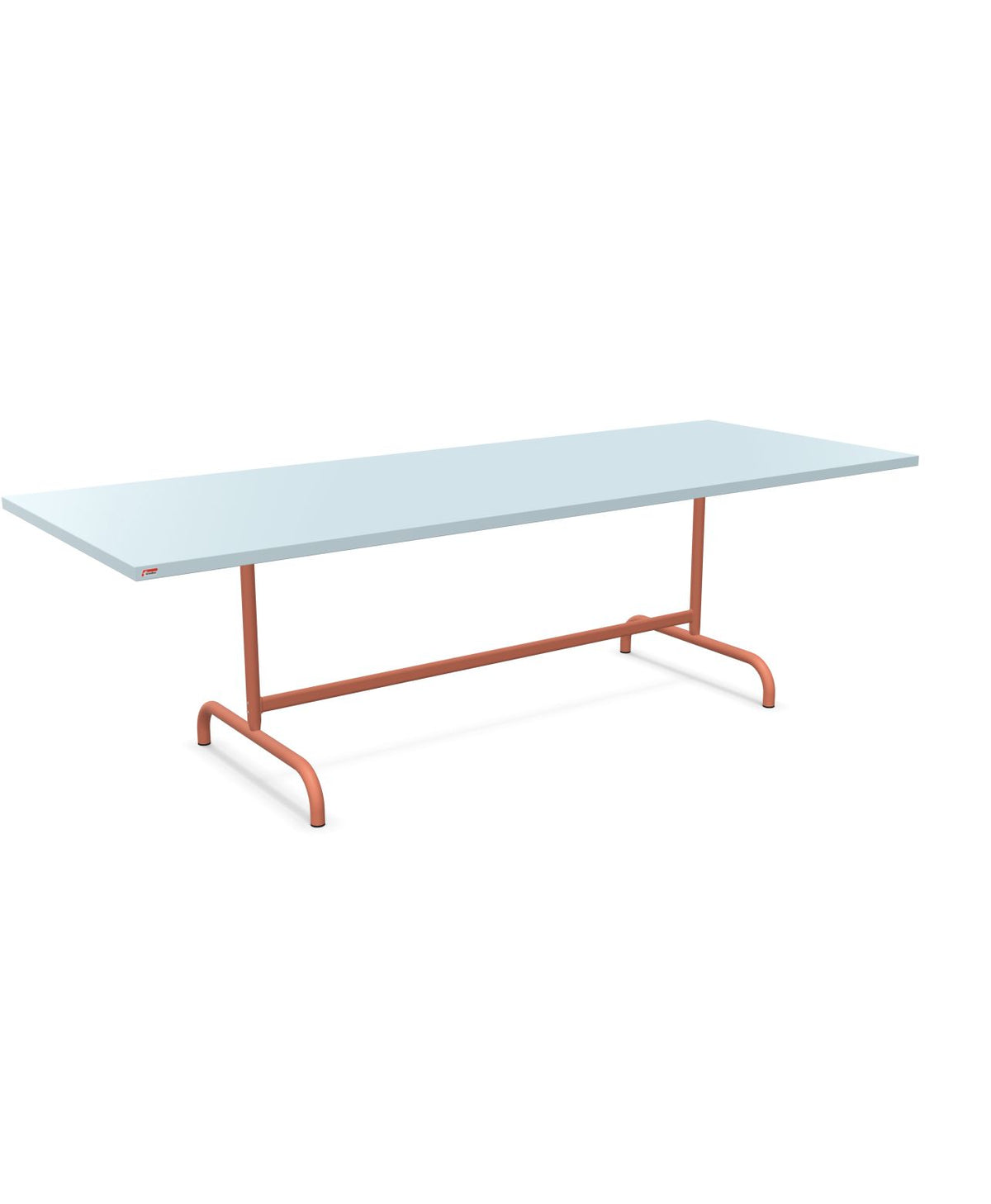 Schaffner Säntis Table repas rabattable 240x90cm Bleu Pastel 51 Terracotta 84