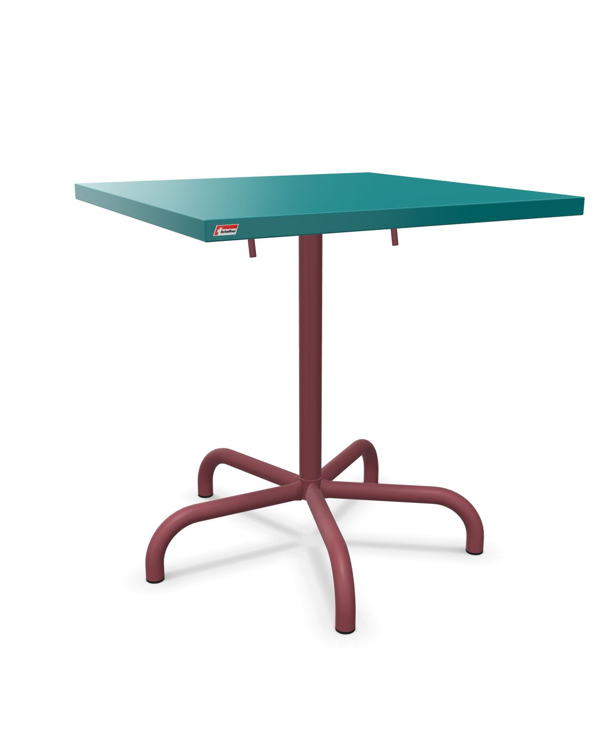 Schaffner Säntis Table repas rabattable 70x70cm Bleu Kali 56 Bordeaux 38