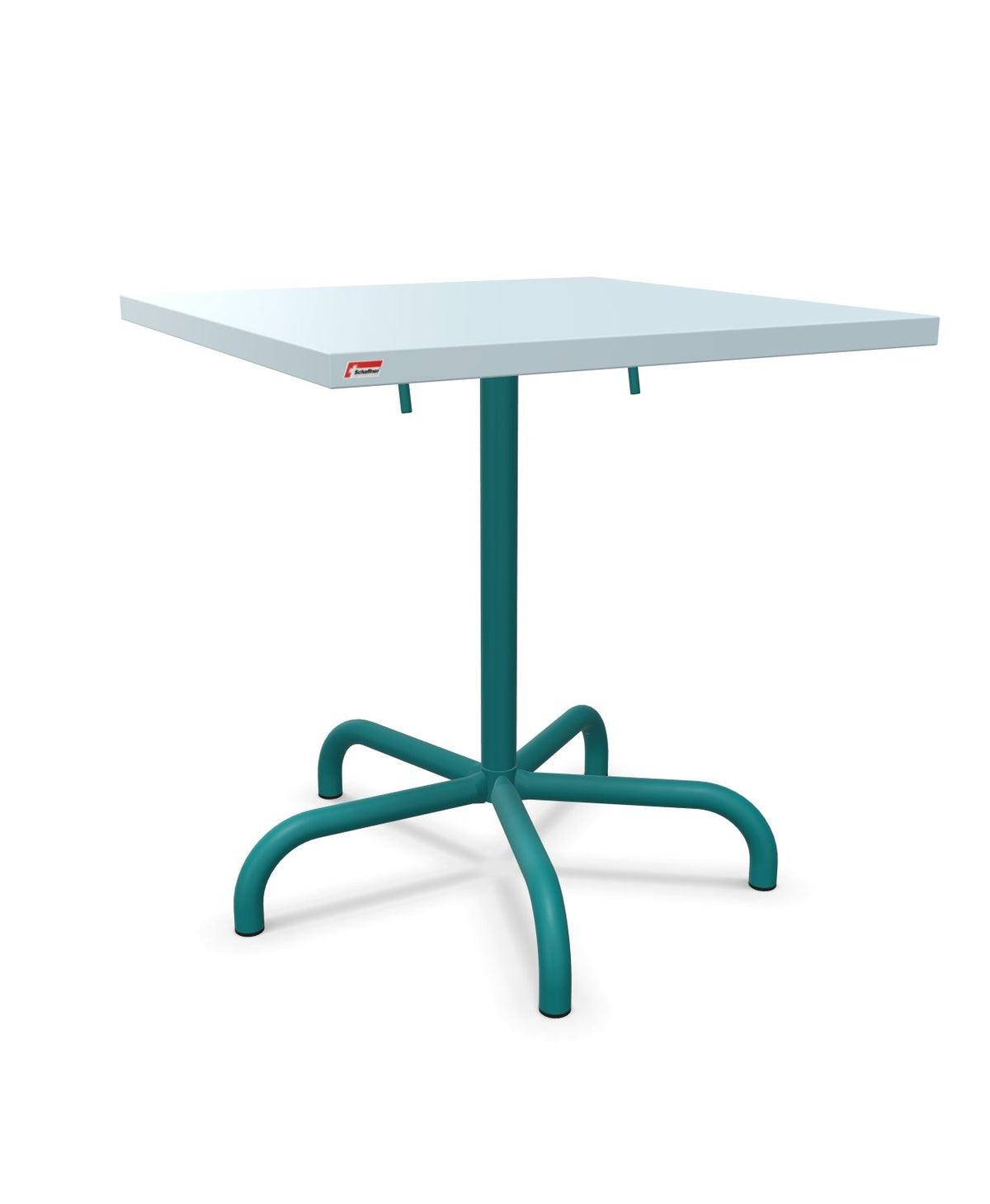 Schaffner Säntis Table repas rabattable 70x70cm Bleu Pastel 51 Bleu Kali 56