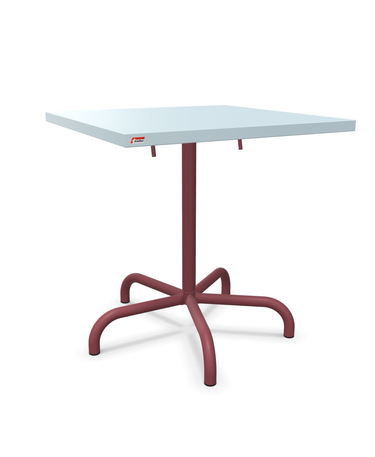 Schaffner Säntis Table repas rabattable 70x70cm Bleu Pastel 51 Bordeaux 38