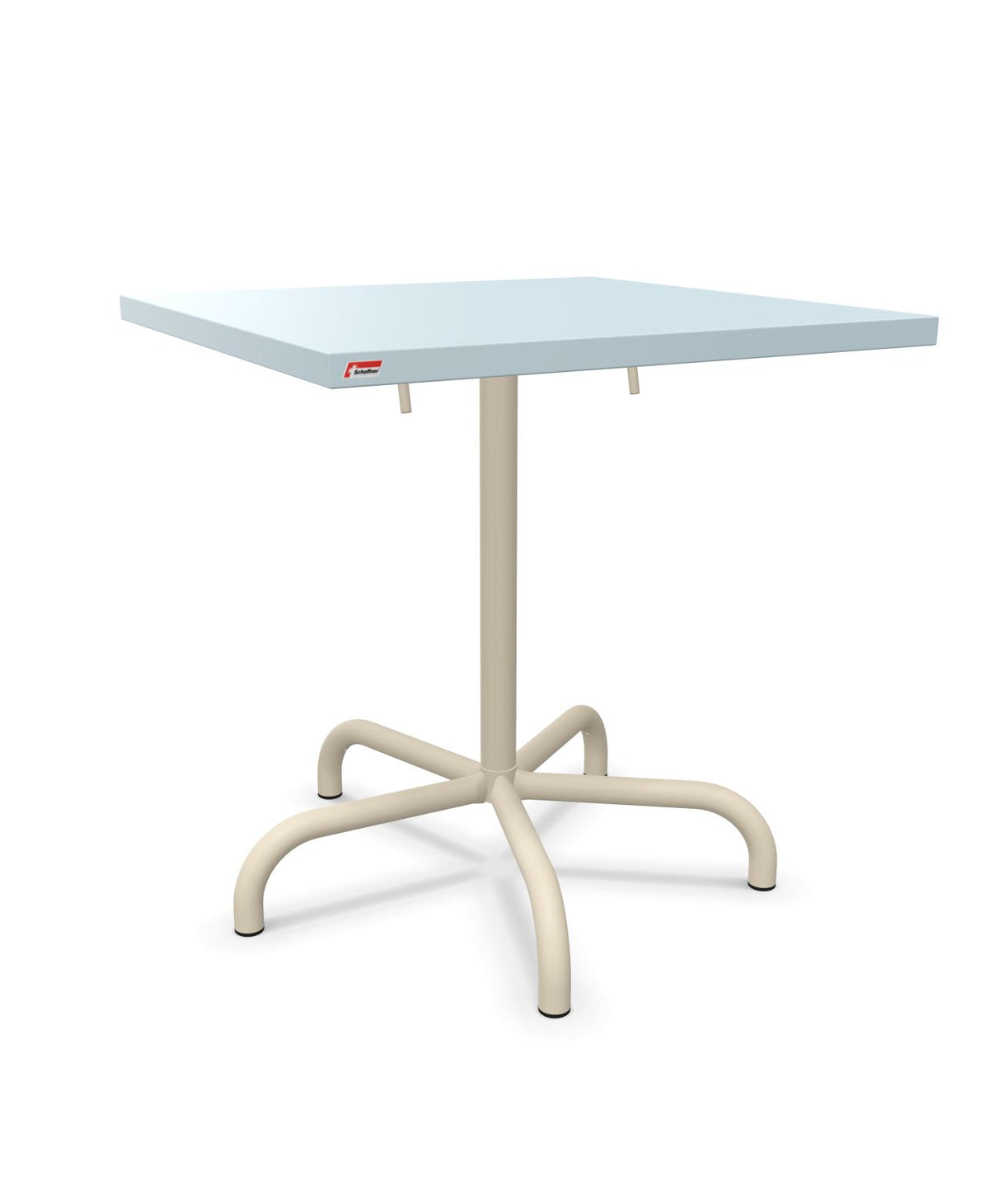 Schaffner Säntis Table repas rabattable 70x70cm Bleu Pastel 51 Sable Pastel 15