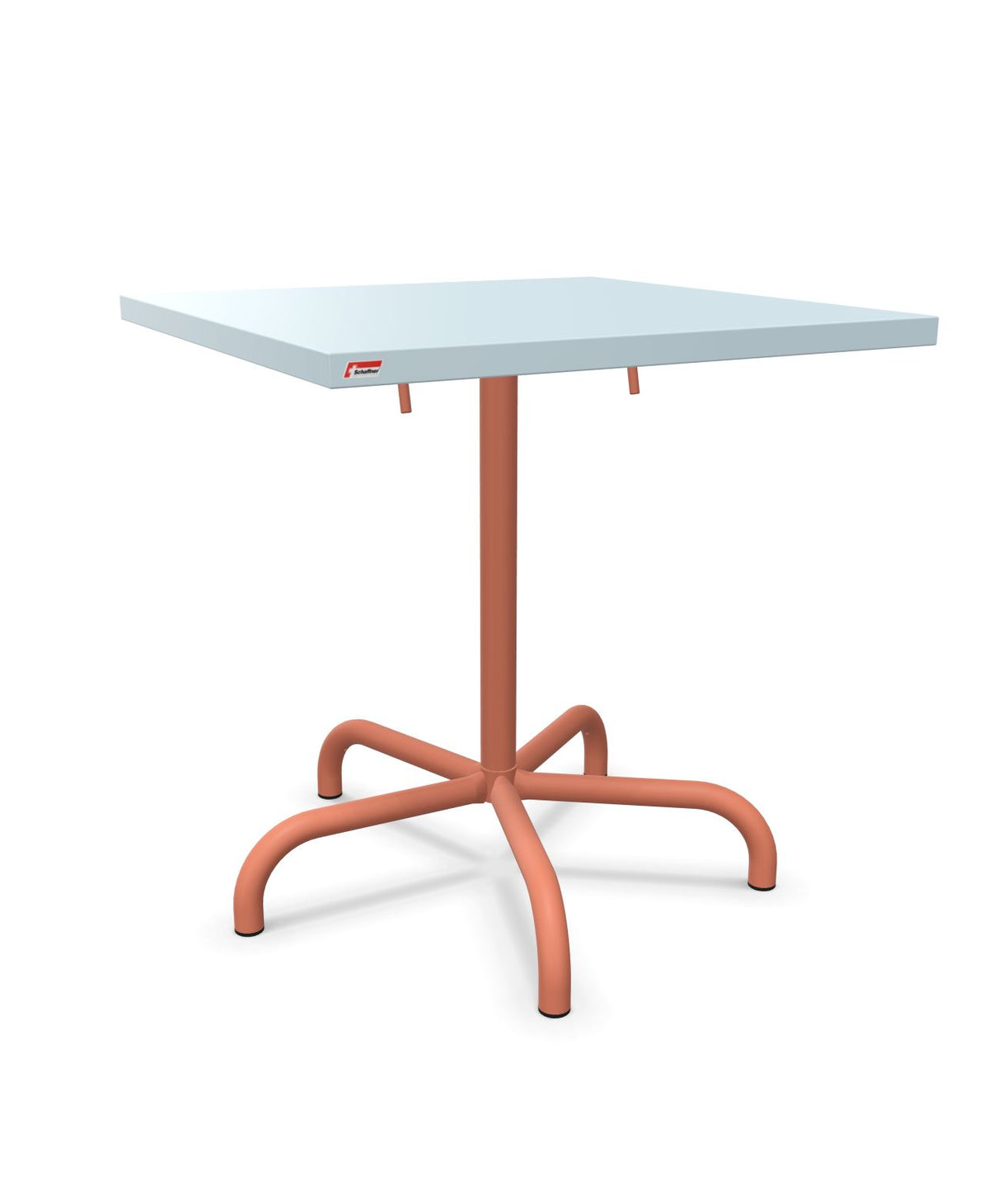 Schaffner Säntis Table repas rabattable 70x70cm Bleu Pastel 51 Terracotta 84