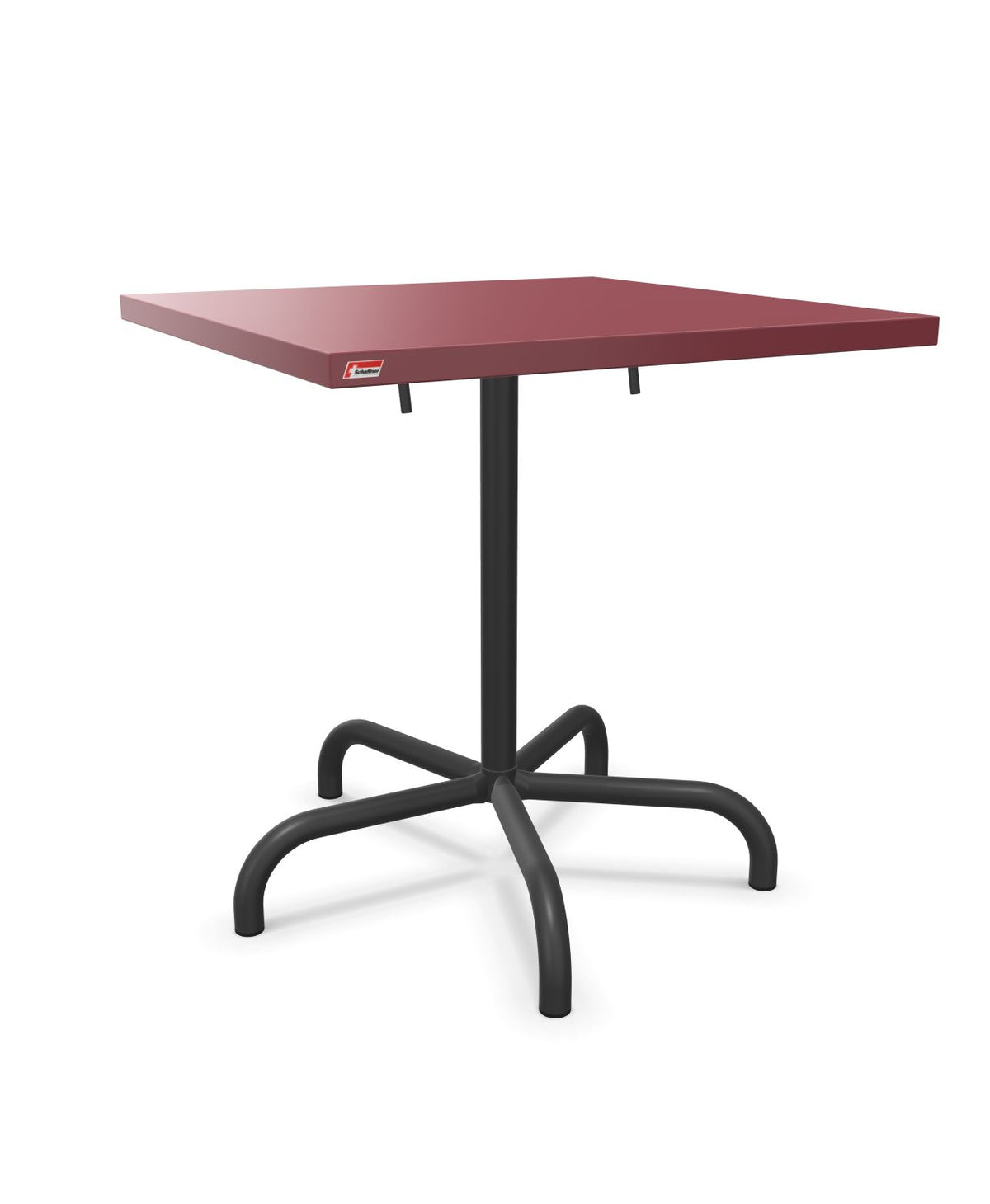 Schaffner Säntis Table repas rabattable 70x70cm Bordeaux 38 Anthracite 77