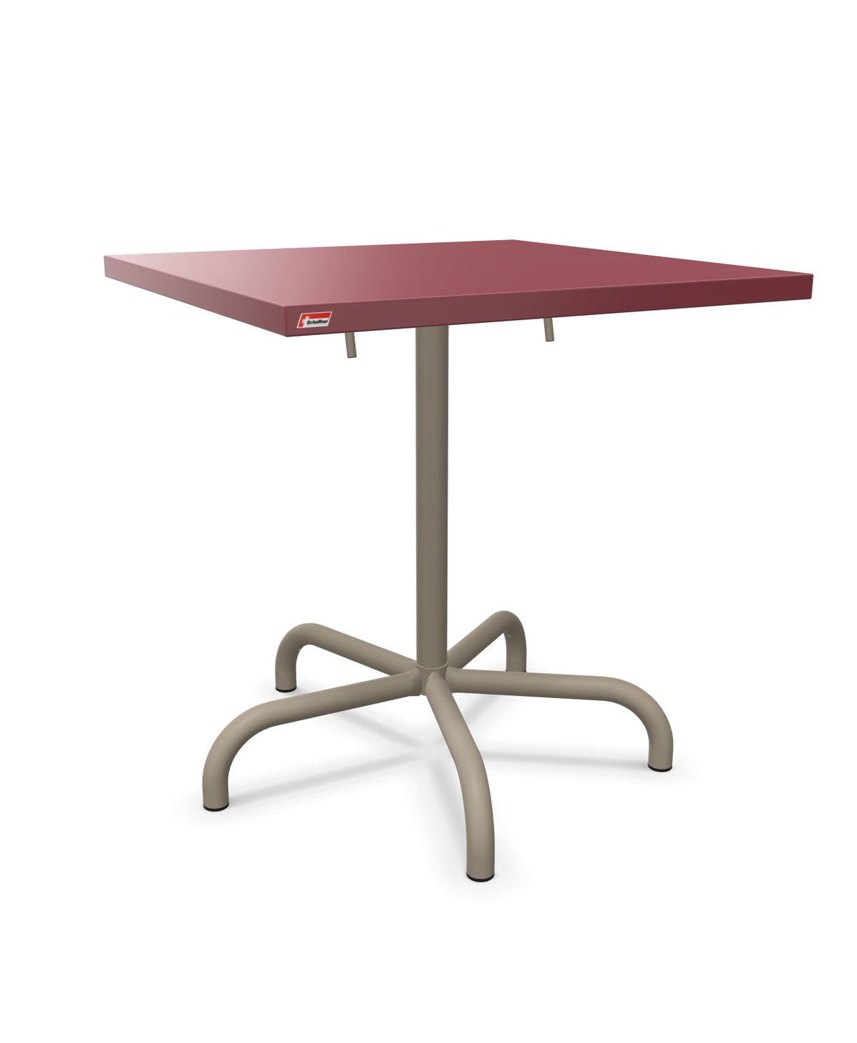 Schaffner Säntis Table repas rabattable 70x70cm Bordeaux 38 Champagne 85