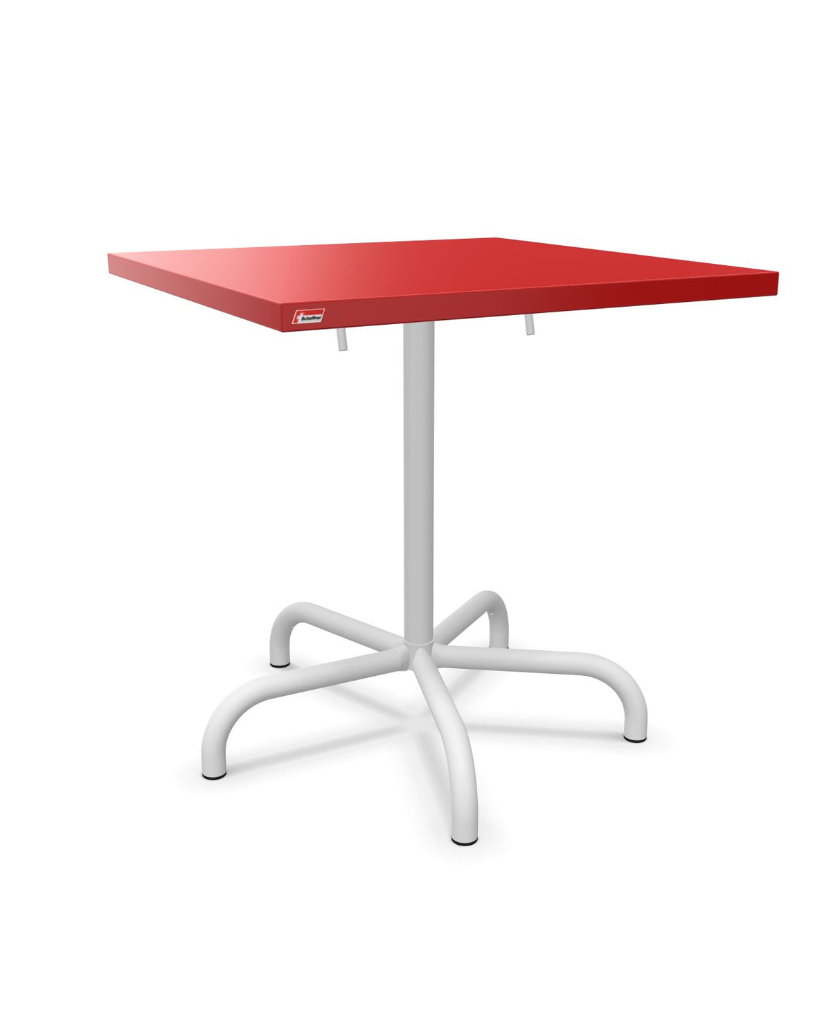 Schaffner Säntis Table repas rabattable 70x70cm Rouge 30 Blanc 90