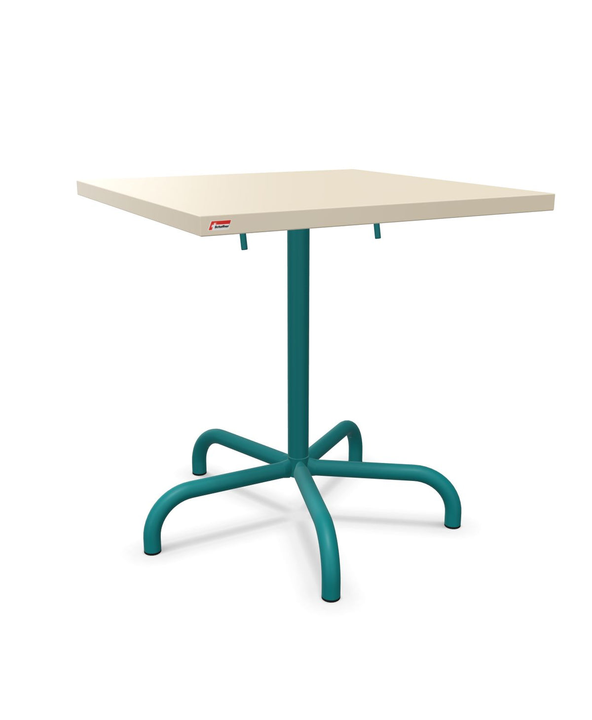 Schaffner Säntis Table repas rabattable 70x70cm Sable Pastel 15 Bleu Kali 56