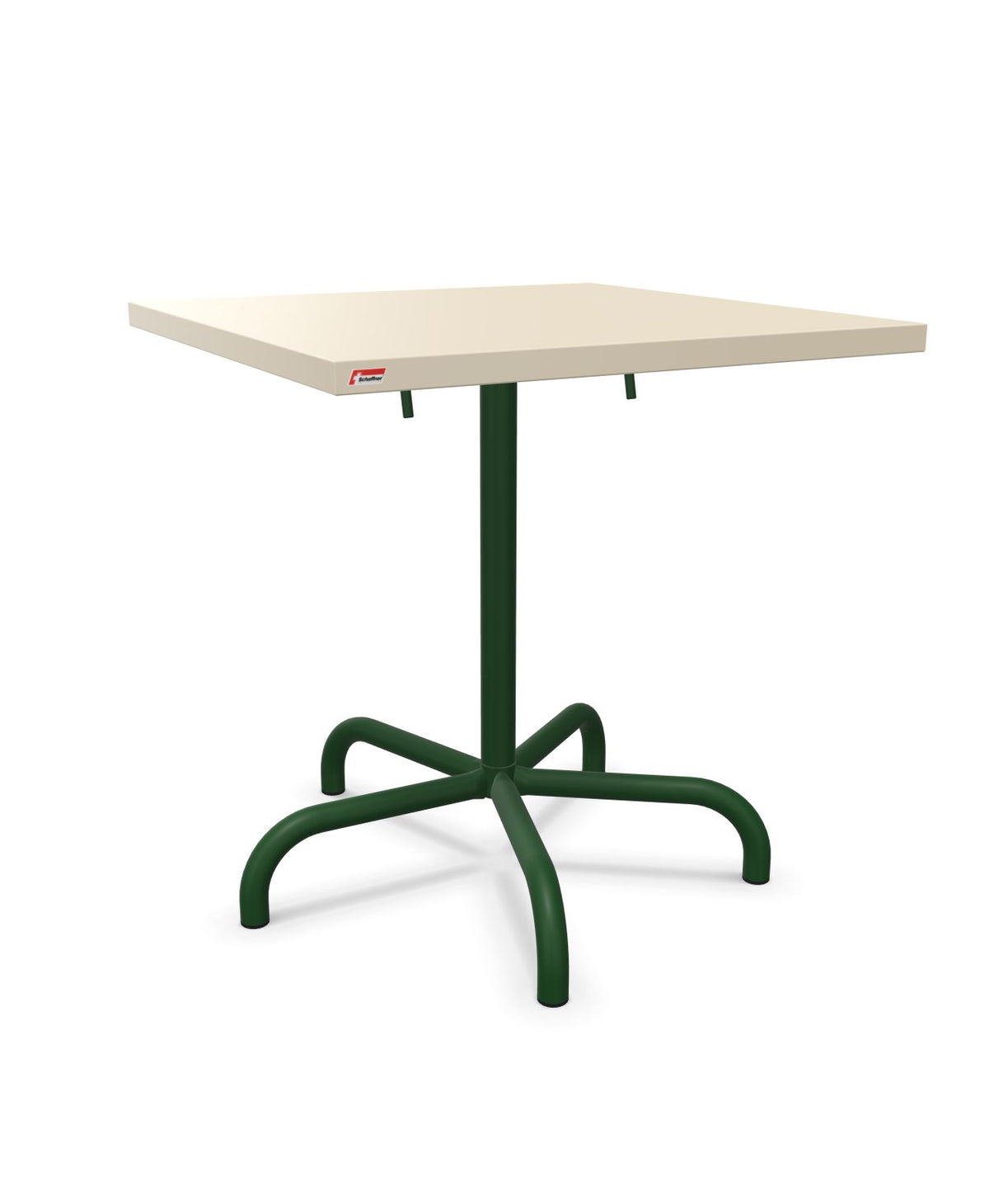 Schaffner Säntis Table repas rabattable 70x70cm Sable Pastel 15 Vert Sapin 66