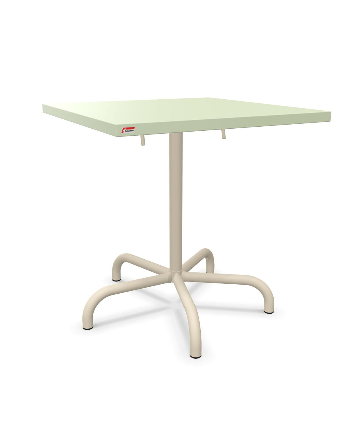 Schaffner Säntis Table repas rabattable 70x70cm Vert Pastel 64 Sable Pastel 15