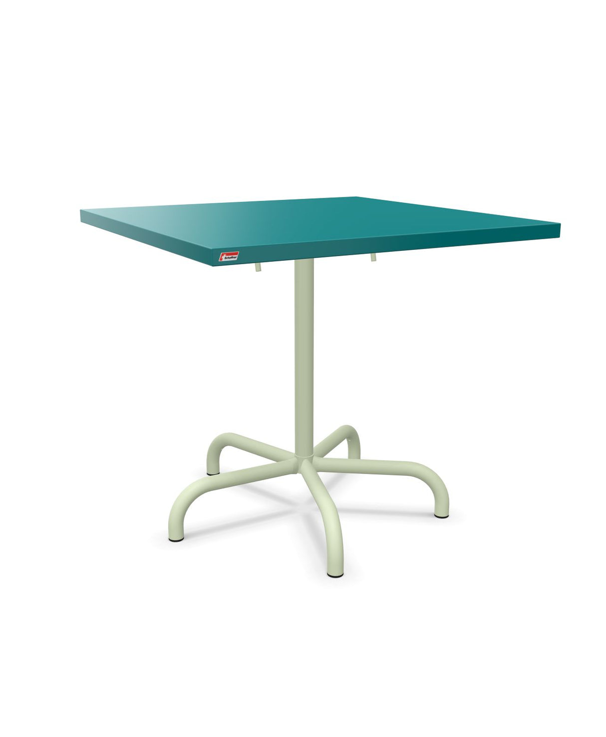 Schaffner Säntis Table repas rabattable 80x80cm Bleu Kali 56 Vert Pastel 64