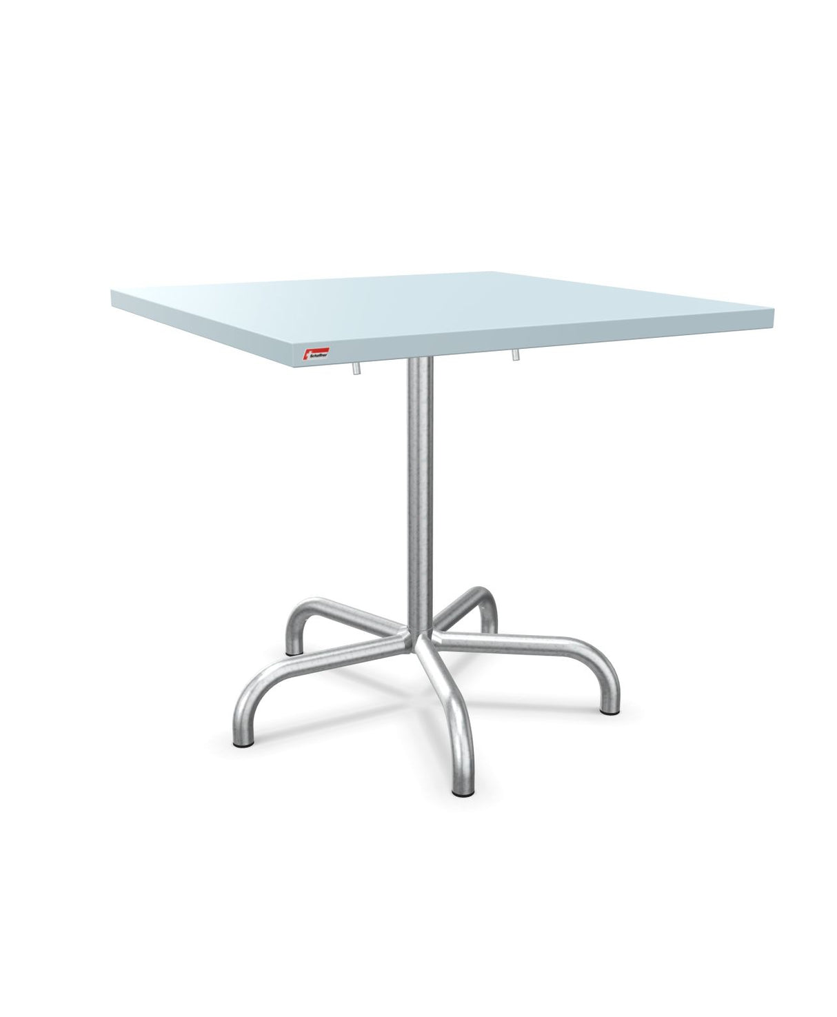 Schaffner Säntis Table repas rabattable 80x80cm Bleu Pastel 51 Galvanisé à chaud 02