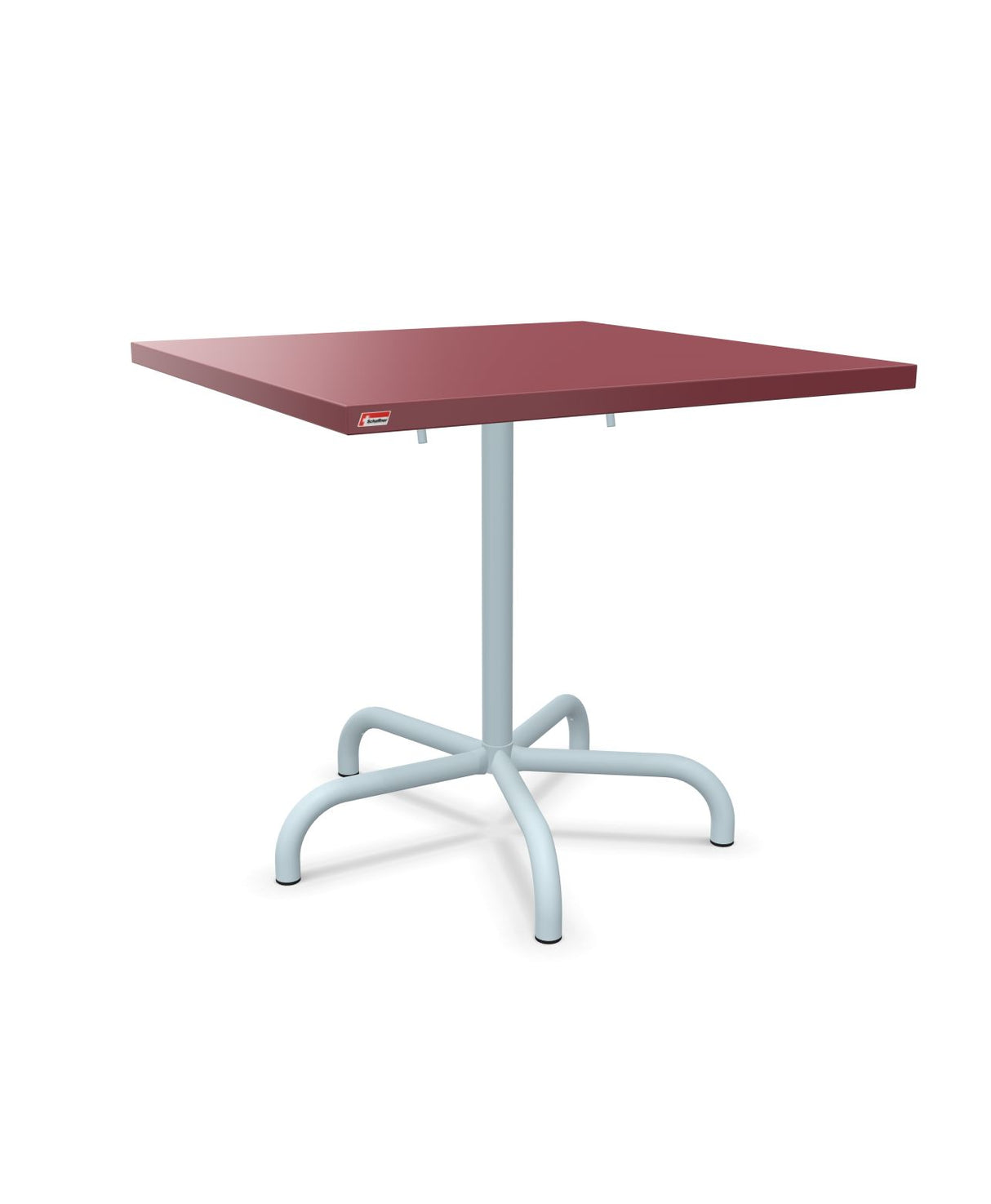 Schaffner Säntis Table repas rabattable 80x80cm Bordeaux 38 Bleu Pastel 51
