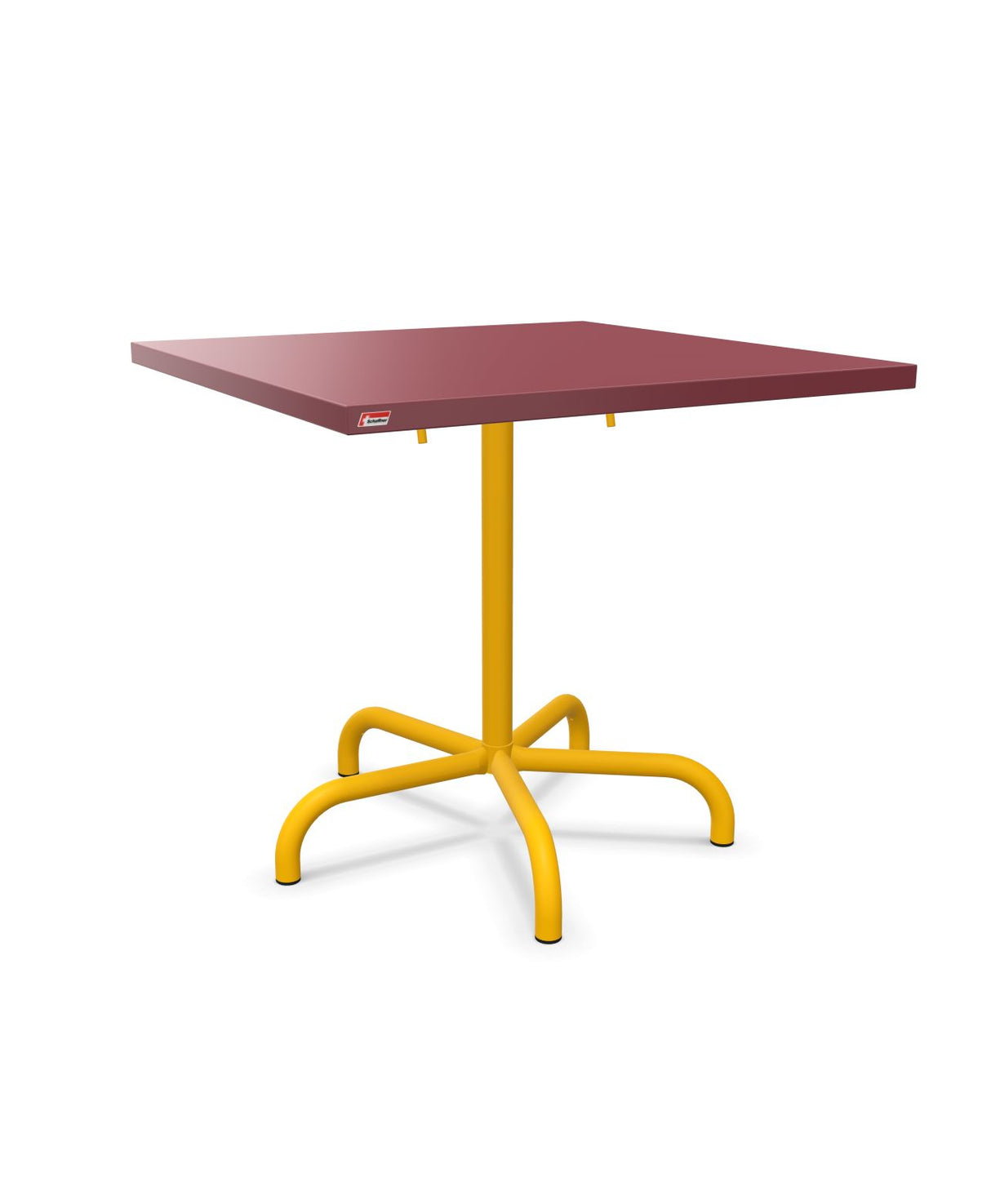 Schaffner Säntis Table repas rabattable 80x80cm Bordeaux 38 Jaune 11