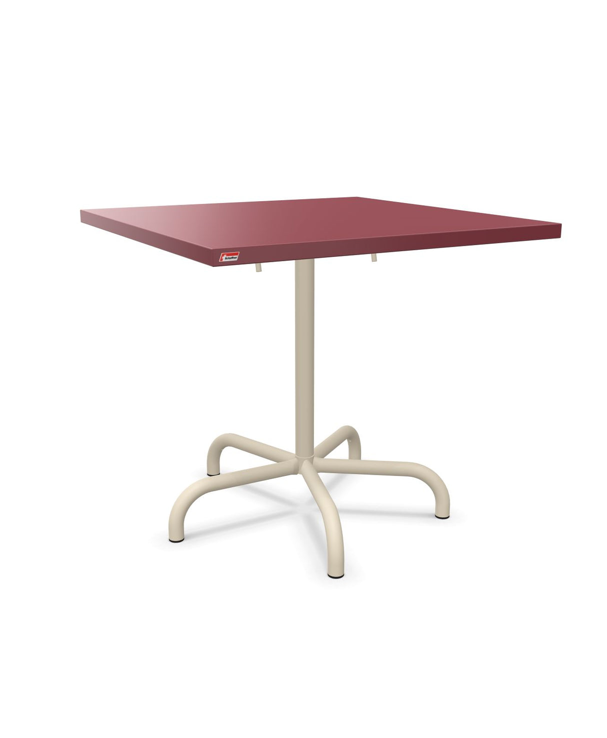 Schaffner Säntis Table repas rabattable 80x80cm Bordeaux 38 Sable Pastel 15