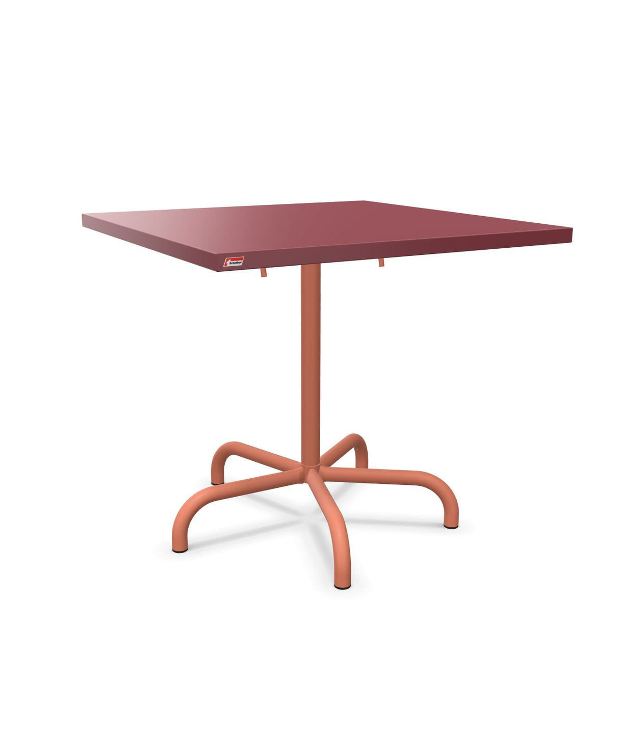 Schaffner Säntis Table repas rabattable 80x80cm Bordeaux 38 Terracotta 84