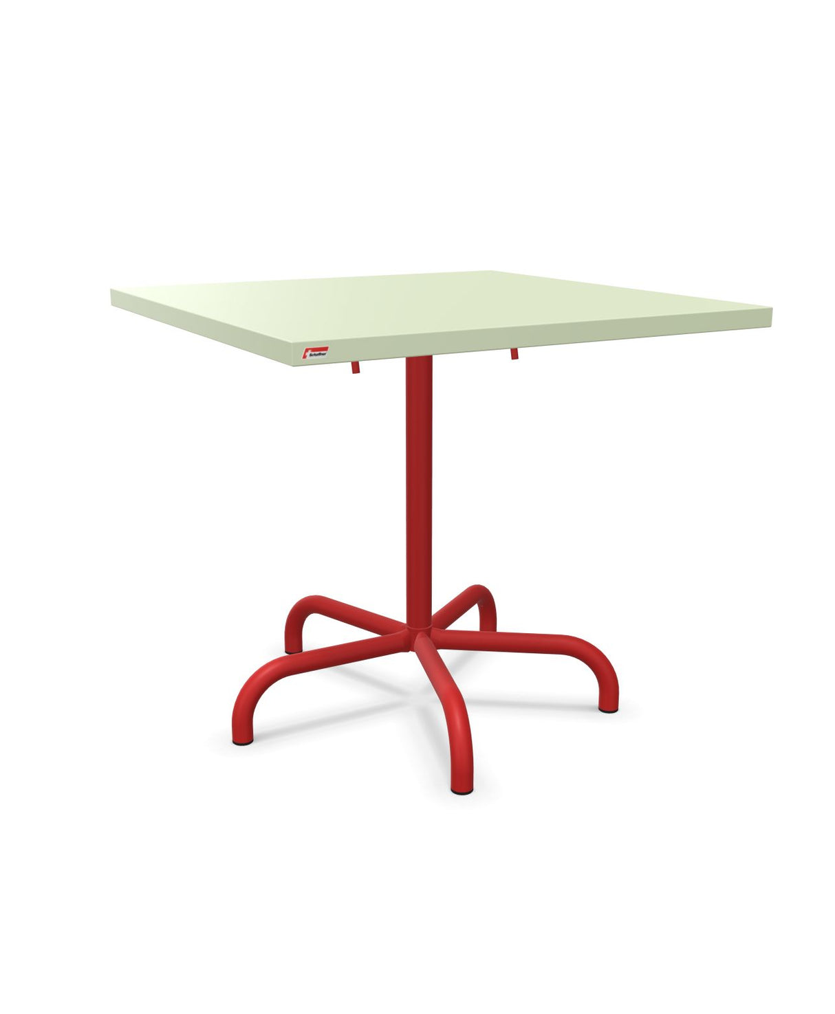Schaffner Säntis Table repas rabattable 80x80cm Vert Pastel 64 Rouge 30