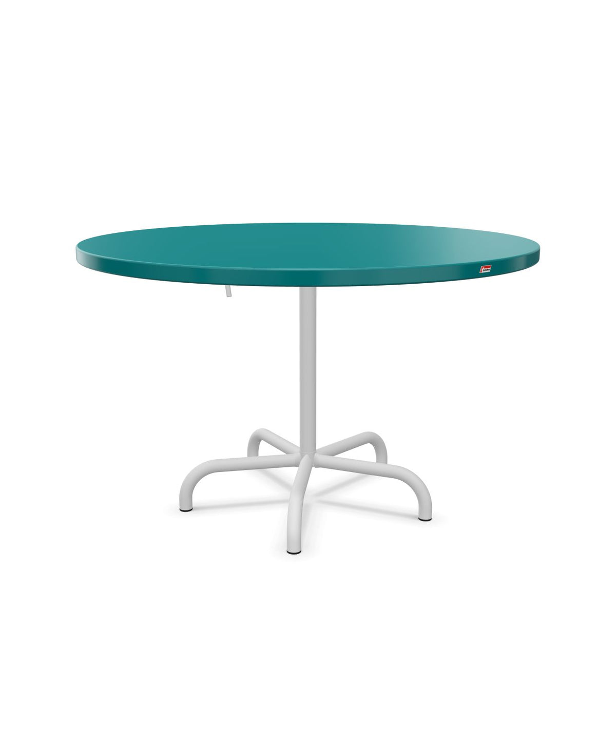 Schaffner Säntis Table repas rabattable Ø117cm Bleu Kali 56 Blanc 90