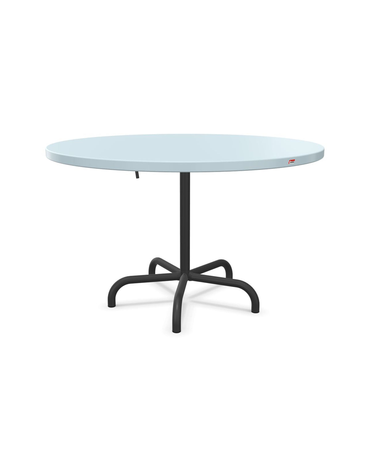 Schaffner Säntis Table repas rabattable Ø117cm Bleu Pastel 51 Anthracite 77
