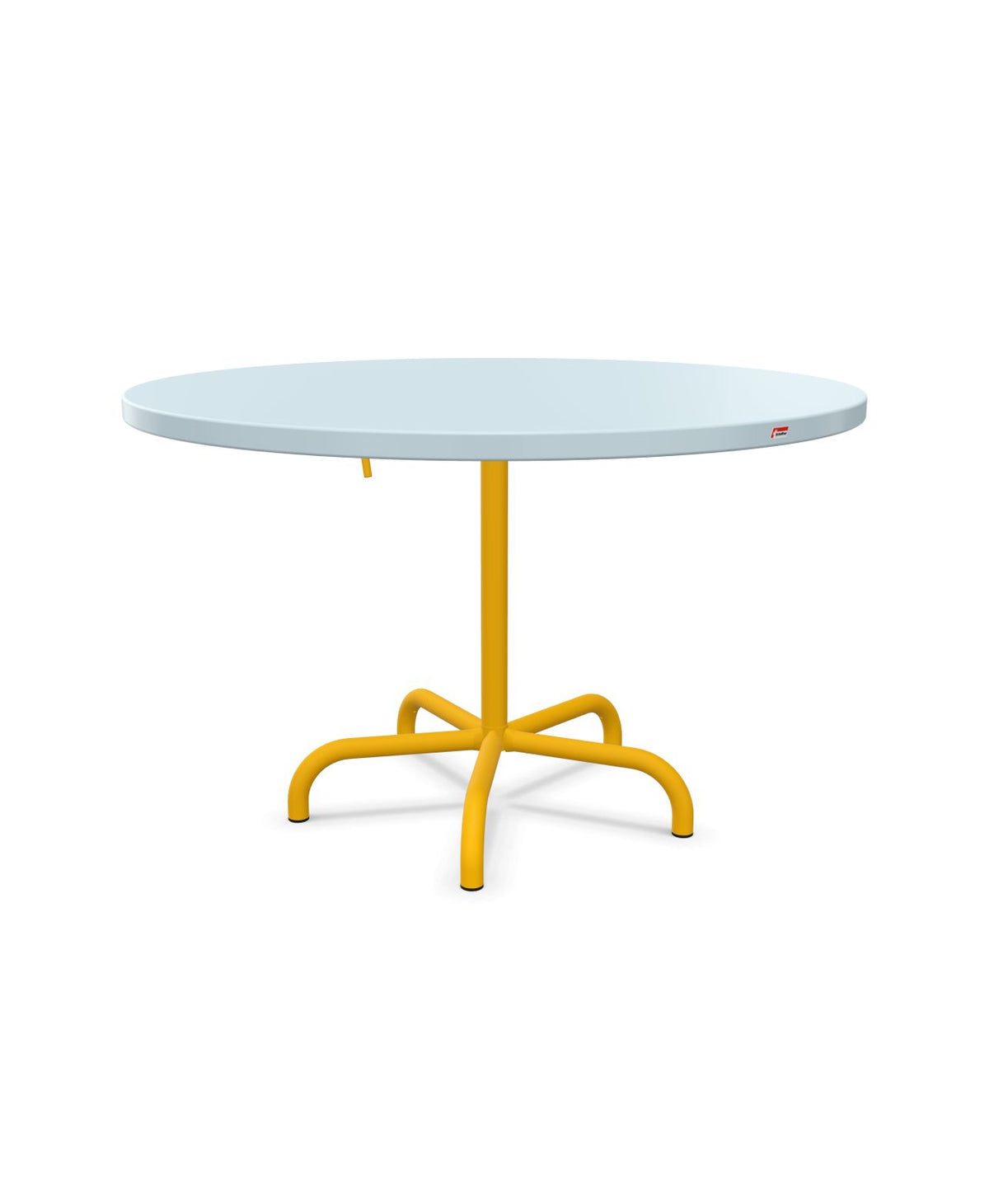 Schaffner Säntis Table repas rabattable Ø117cm Bleu Pastel 51 Jaune 11