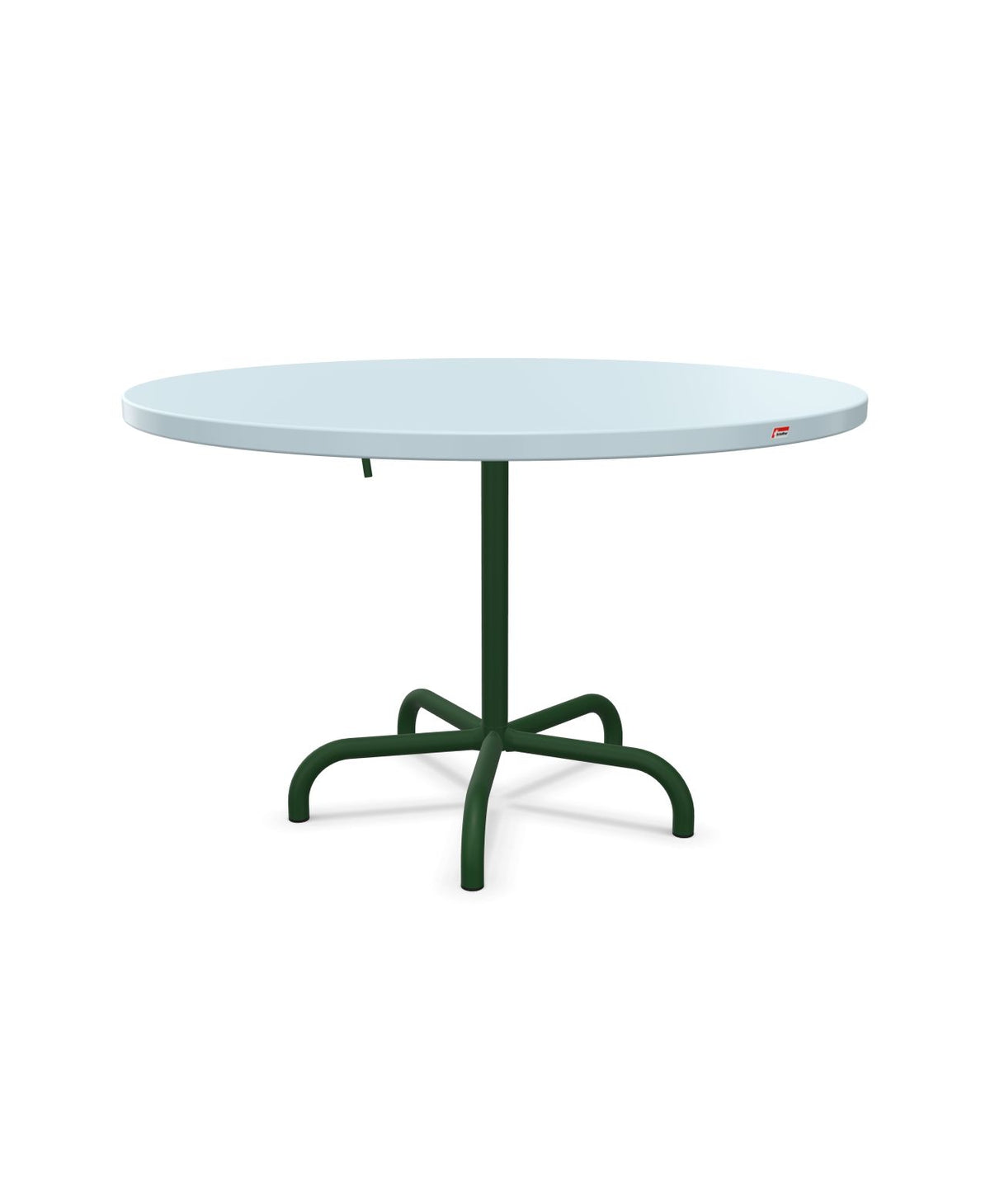 Schaffner Säntis Table repas rabattable Ø117cm Bleu Pastel 51 Vert Sapin 66