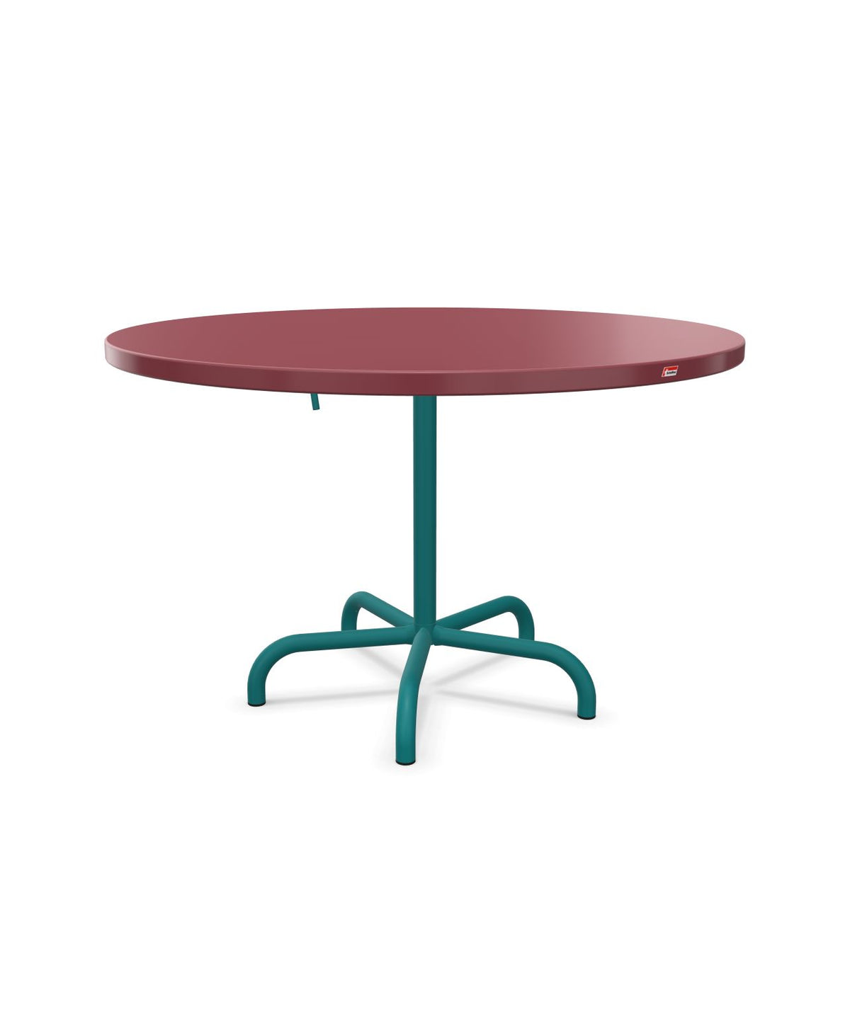 Schaffner Säntis Table repas rabattable Ø117cm Bordeaux 38 Bleu Kali 56