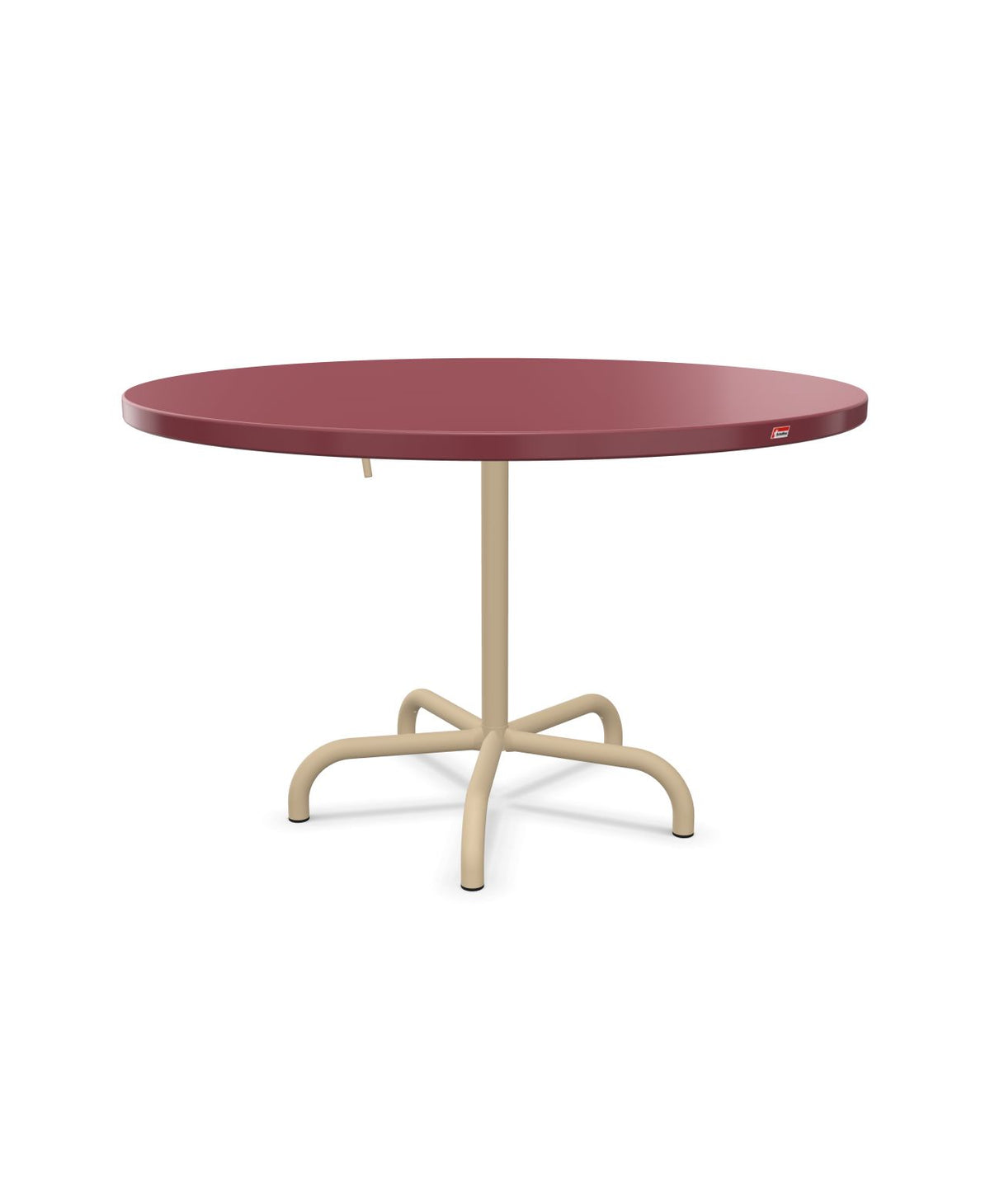 Schaffner Säntis Table repas rabattable Ø117cm Bordeaux 38 Marron Pastel 83
