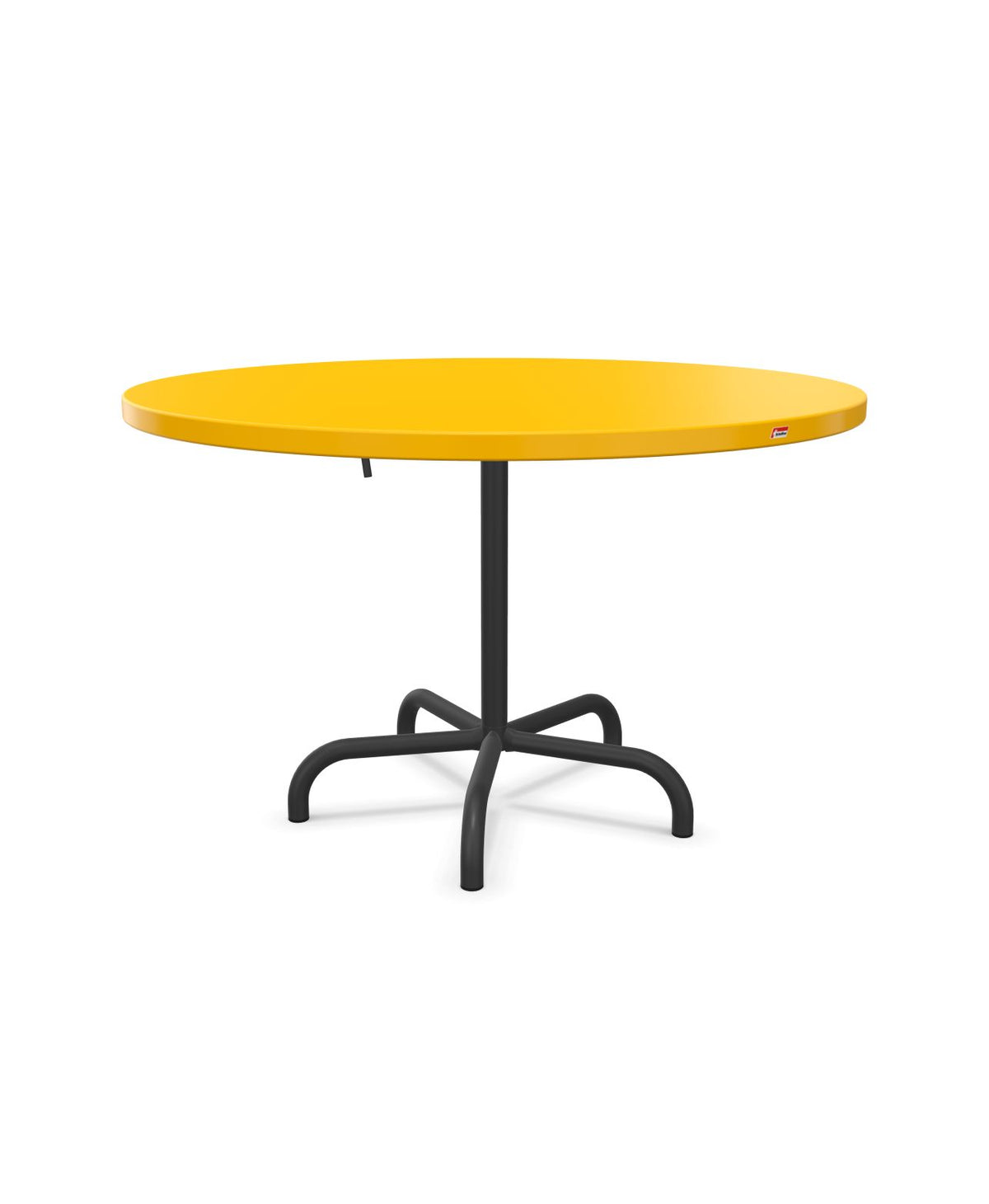 Schaffner Säntis Table repas rabattable Ø117cm Jaune 11 Anthracite 77