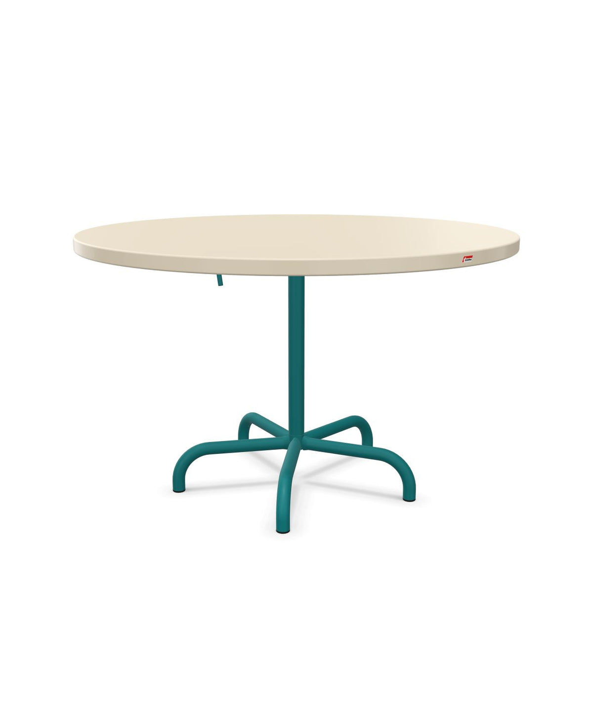 Schaffner Säntis Table repas rabattable Ø117cm Sable Pastel 15 Bleu Kali 56