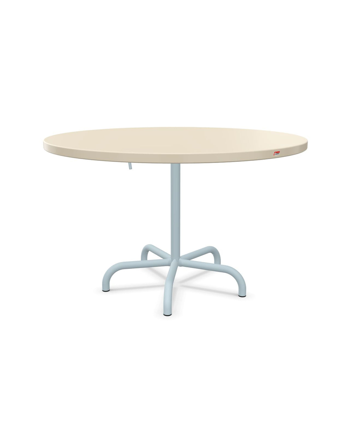 Schaffner Säntis Table repas rabattable Ø117cm Sable Pastel 15 Bleu Pastel 51