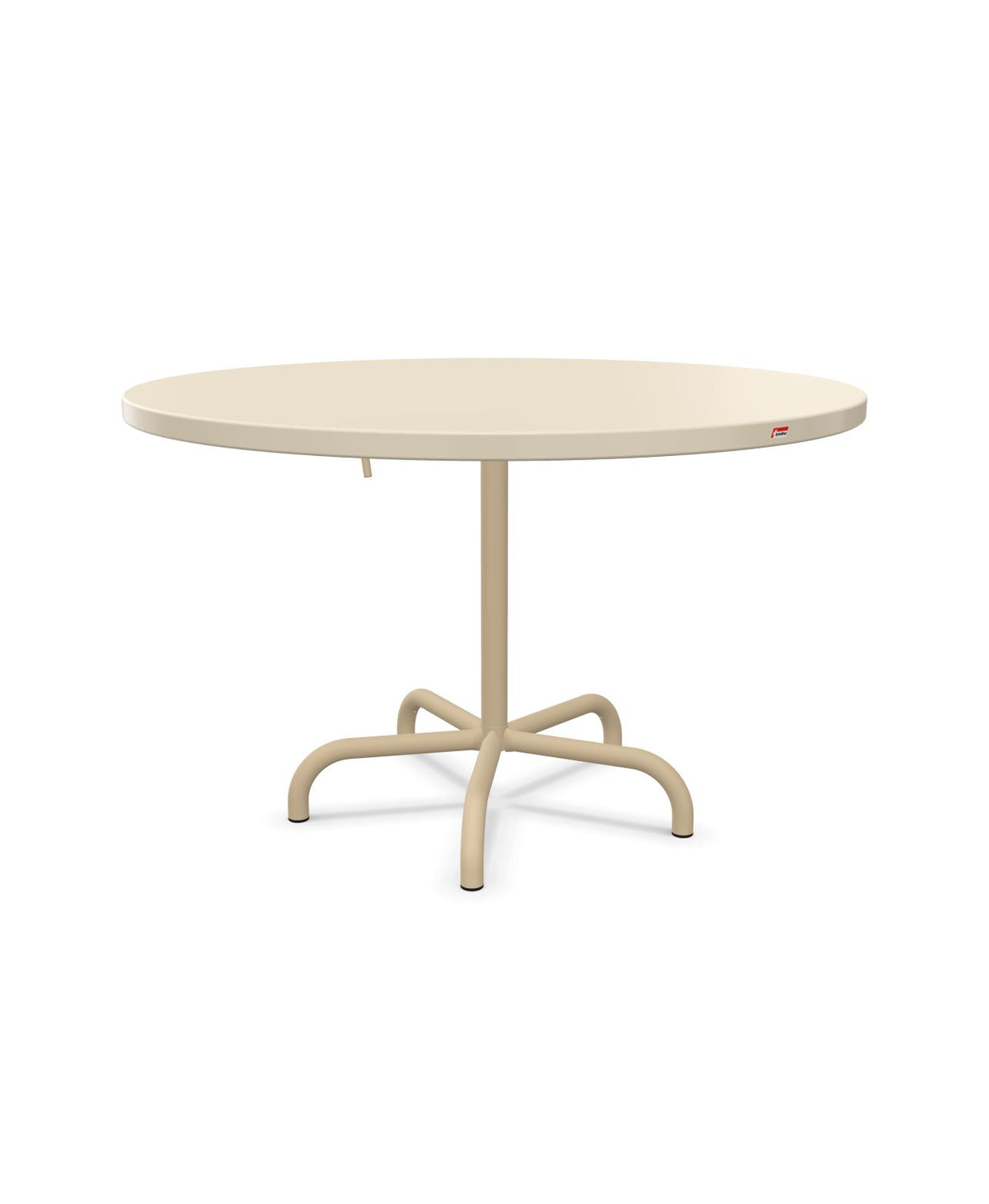 Schaffner Säntis Table repas rabattable Ø117cm Sable Pastel 15 Marron Pastel 83