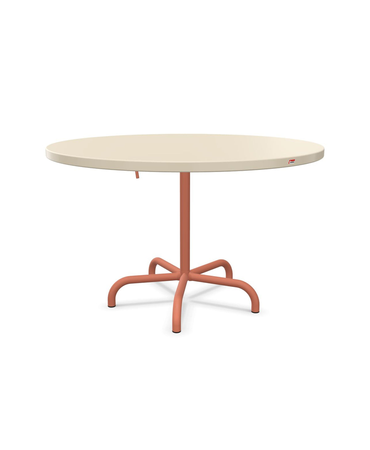 Schaffner Säntis Table repas rabattable Ø117cm Sable Pastel 15 Terracotta 84