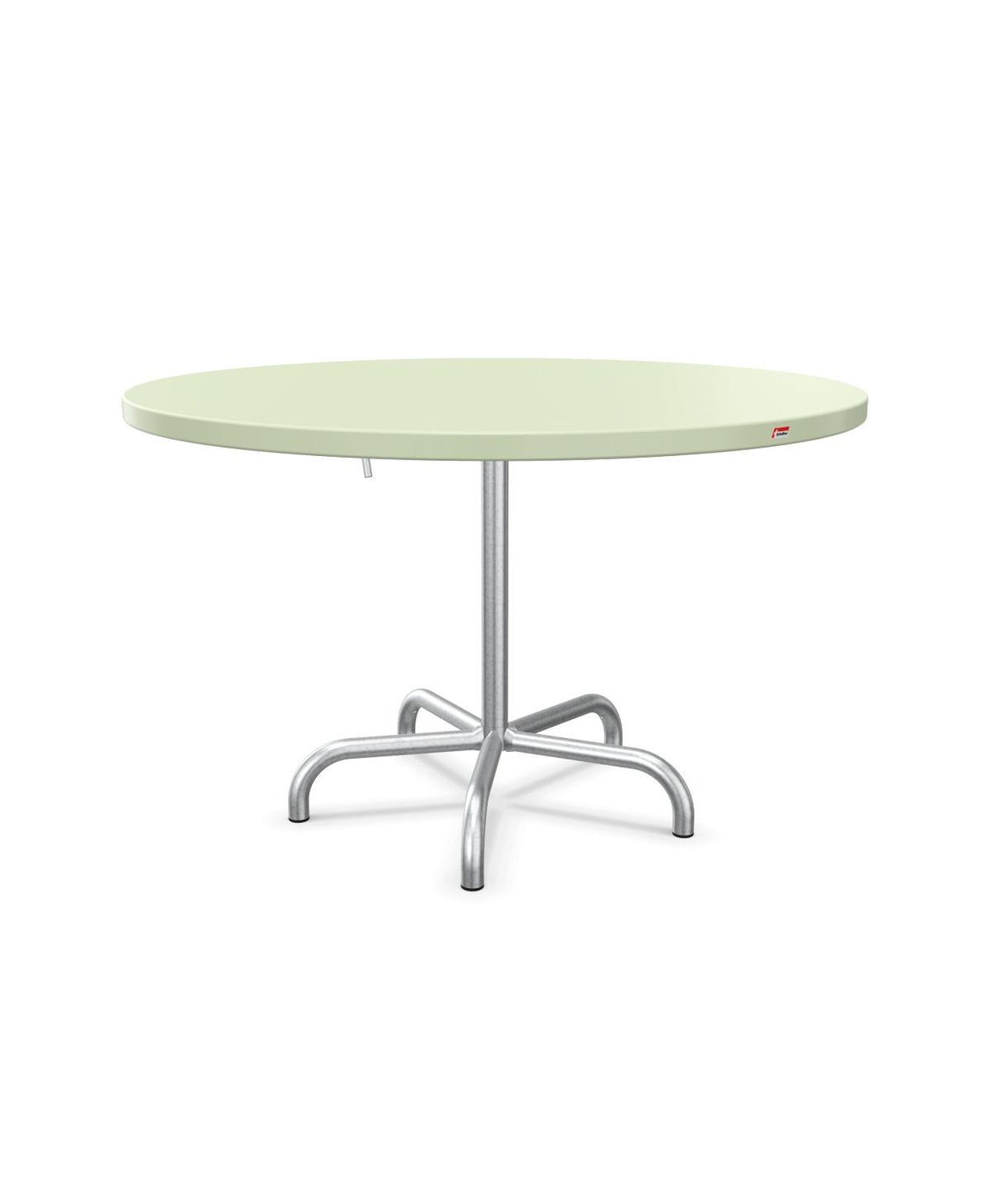 Schaffner Säntis Table repas rabattable Ø117cm Vert Pastel 64 Galvanisé à chaud 02