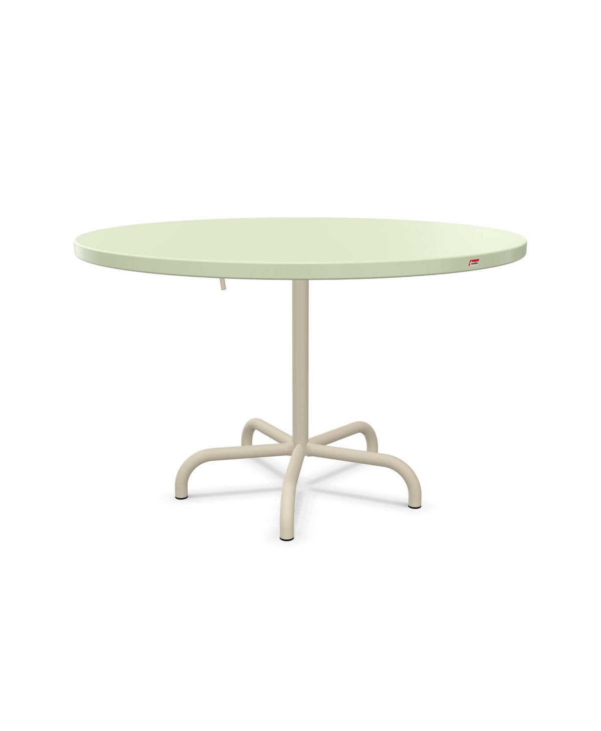 Schaffner Säntis Table repas rabattable Ø117cm Vert Pastel 64 Sable Pastel 15