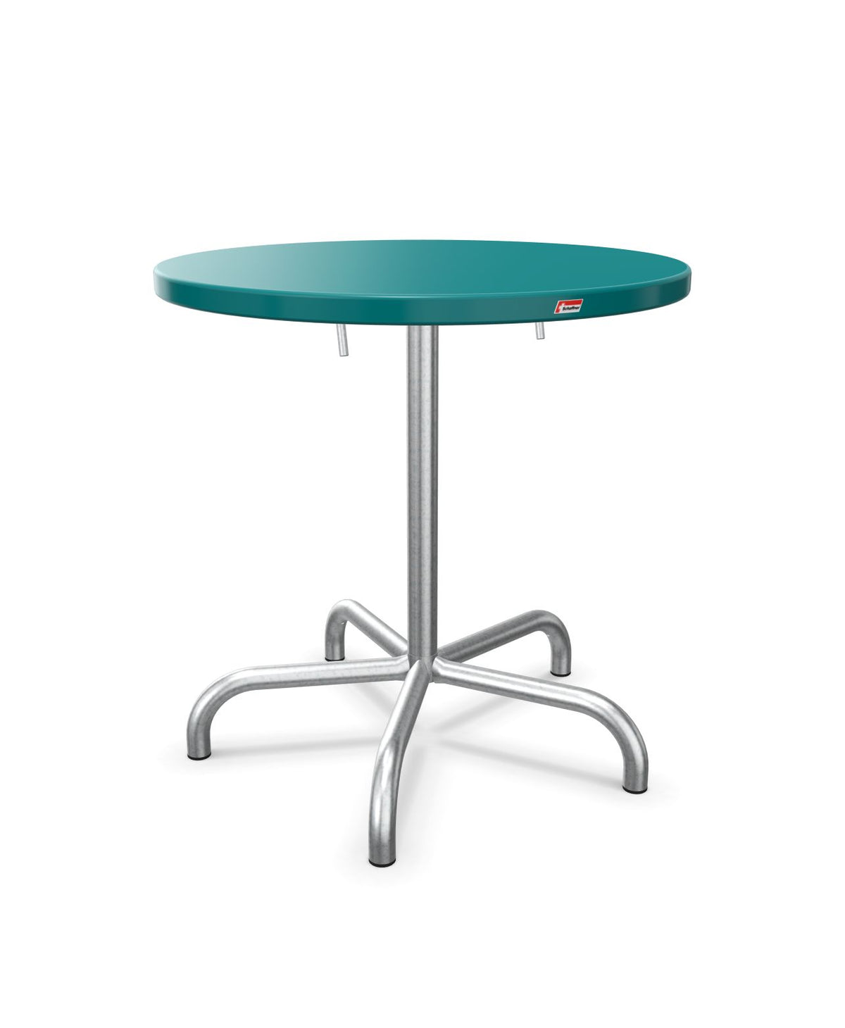Schaffner Säntis Table repas rabattable Ø72cm Bleu Kali 56 Galvanisé à chaud 02