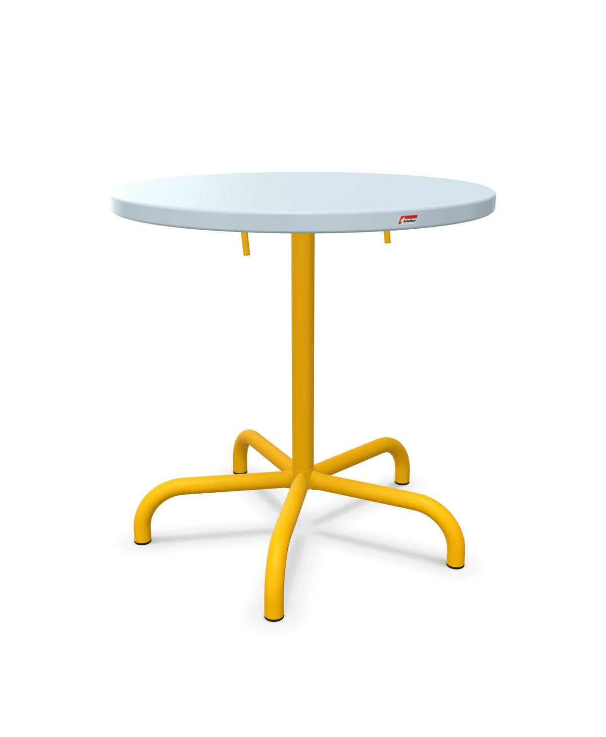 Schaffner Säntis Table repas rabattable Ø72cm Bleu Pastel 51 Jaune 11
