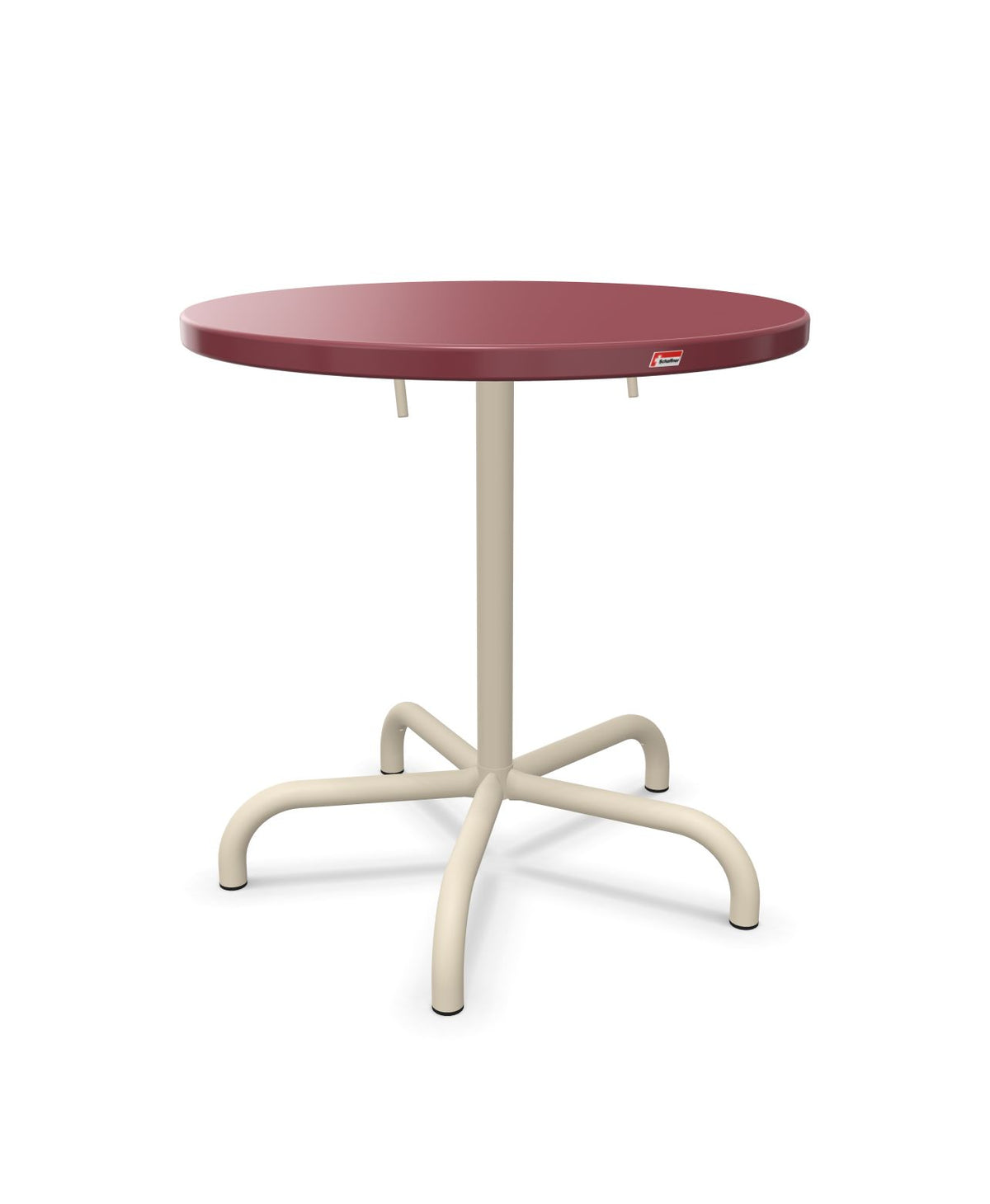 Schaffner Säntis Table repas rabattable Ø72cm Bordeaux 38 Sable Pastel 15