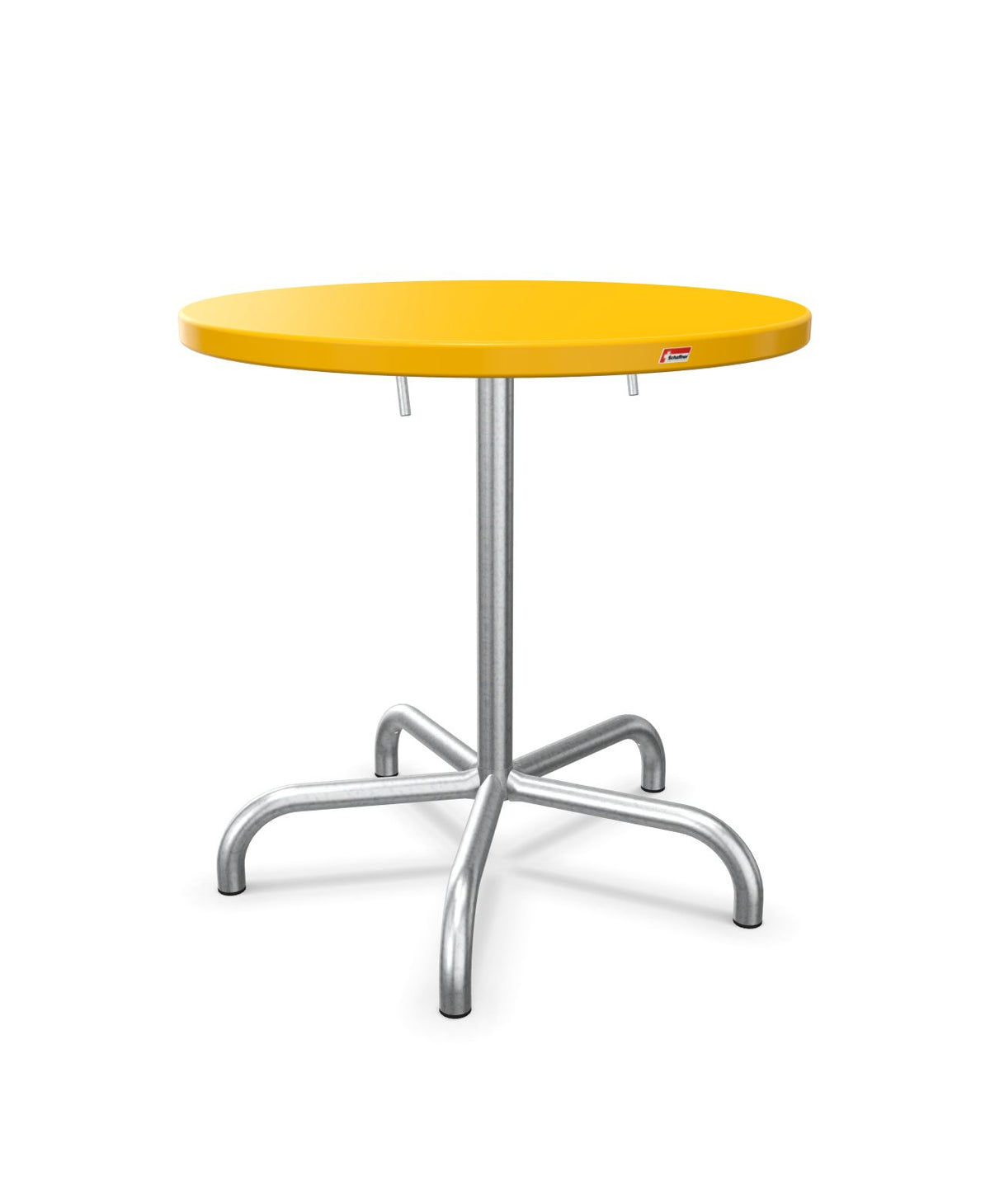 Schaffner Säntis Table repas rabattable Ø72cm Jaune 11 Galvanisé à chaud 02