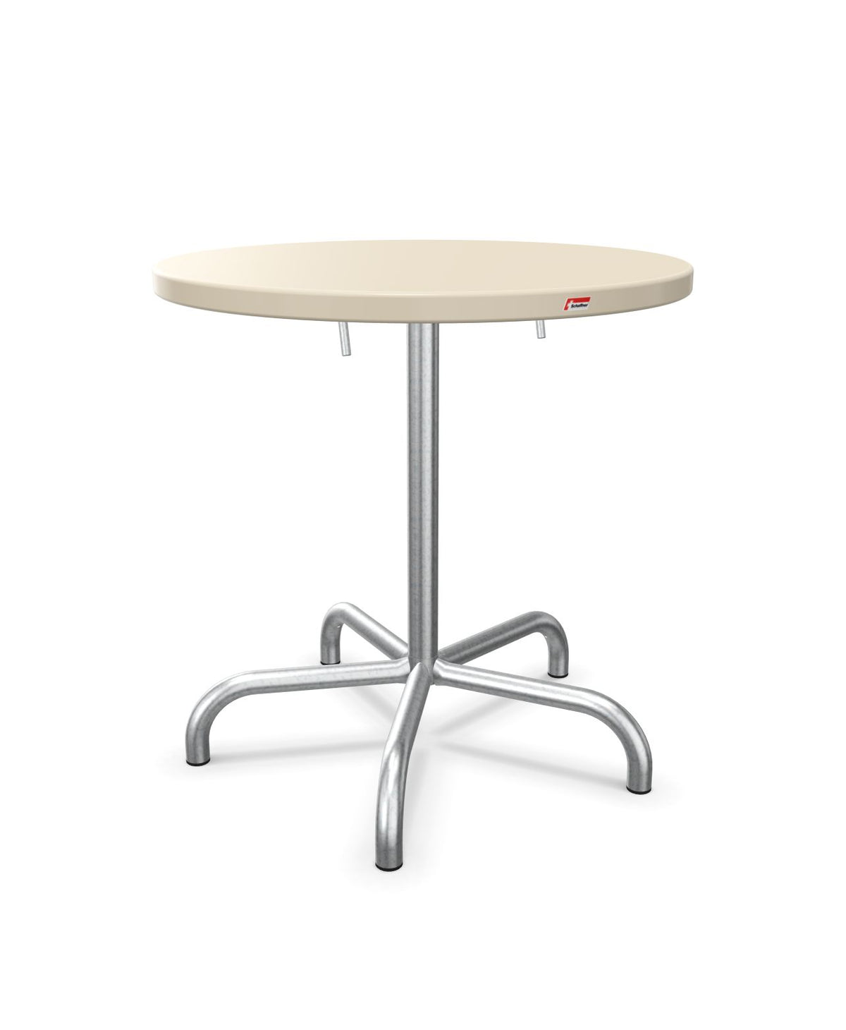 Schaffner Säntis Table repas rabattable Ø72cm Sable Pastel 15 Galvanisé à chaud 02