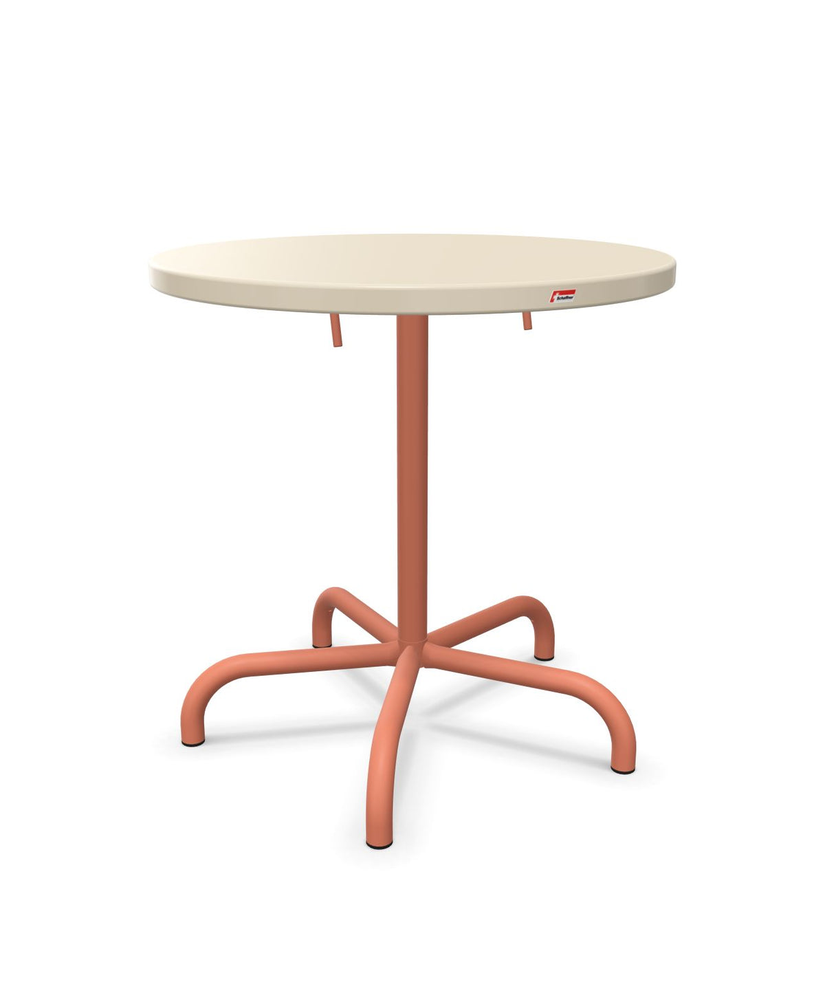 Schaffner Säntis Table repas rabattable Ø72cm Sable Pastel 15 Terracotta 84