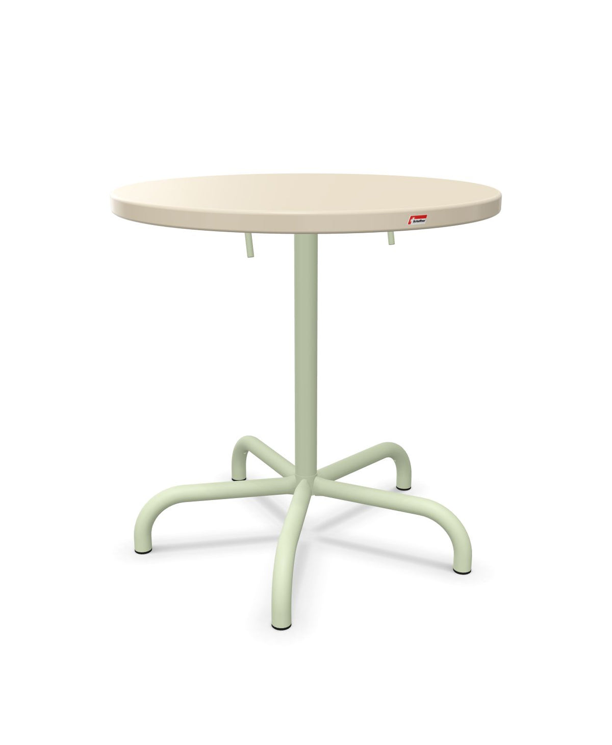 Schaffner Säntis Table repas rabattable Ø72cm Sable Pastel 15 Vert Pastel 64