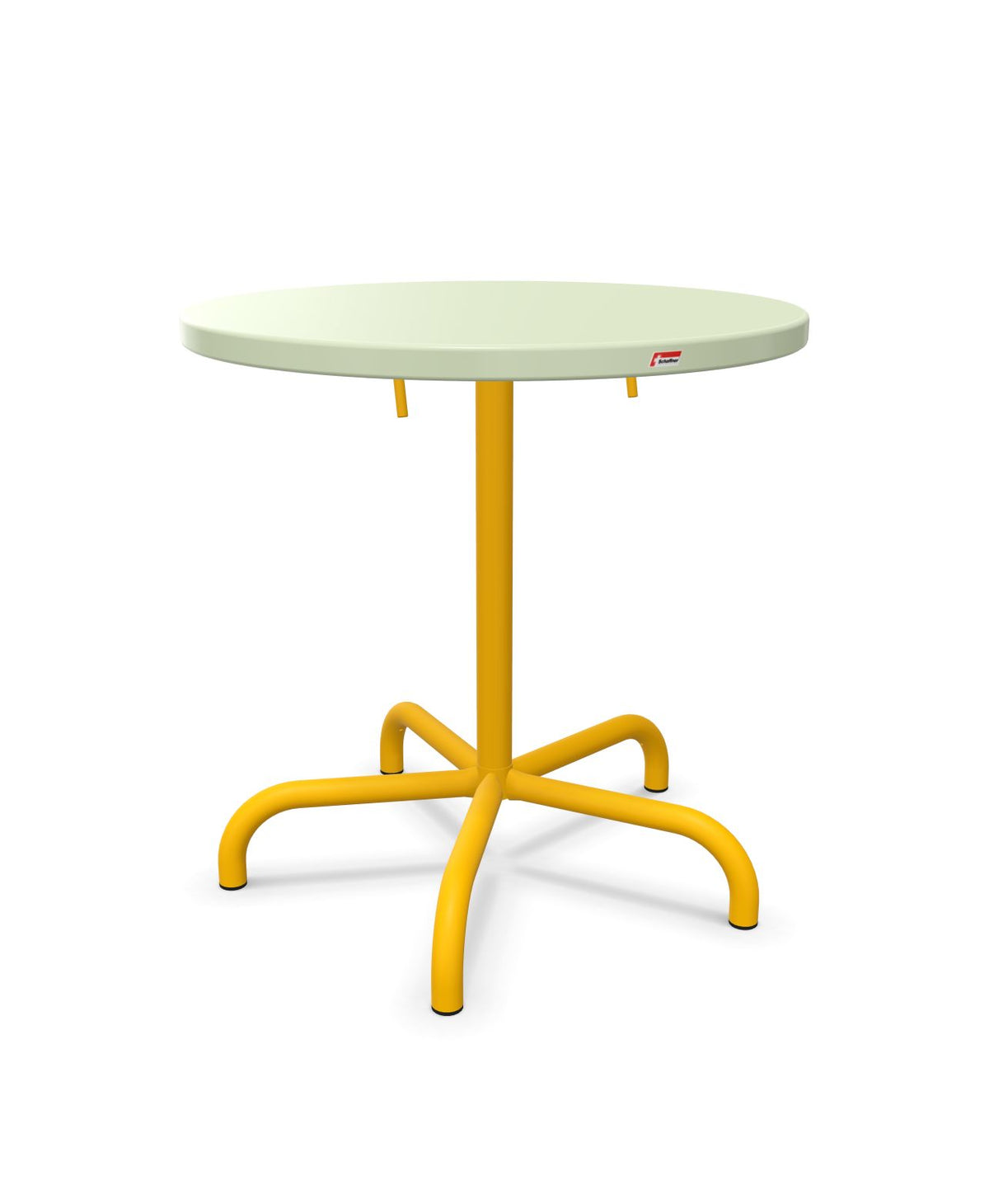 Schaffner Säntis Table repas rabattable Ø72cm Vert Pastel 64 Jaune 11