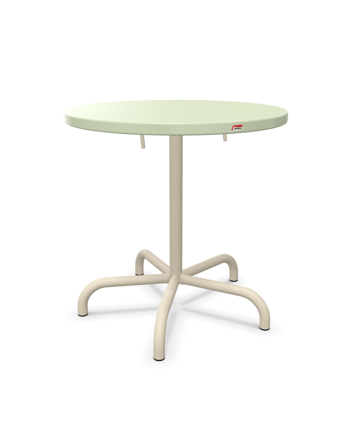 Schaffner Säntis Table repas rabattable Ø72cm Vert Pastel 64 Sable Pastel 15